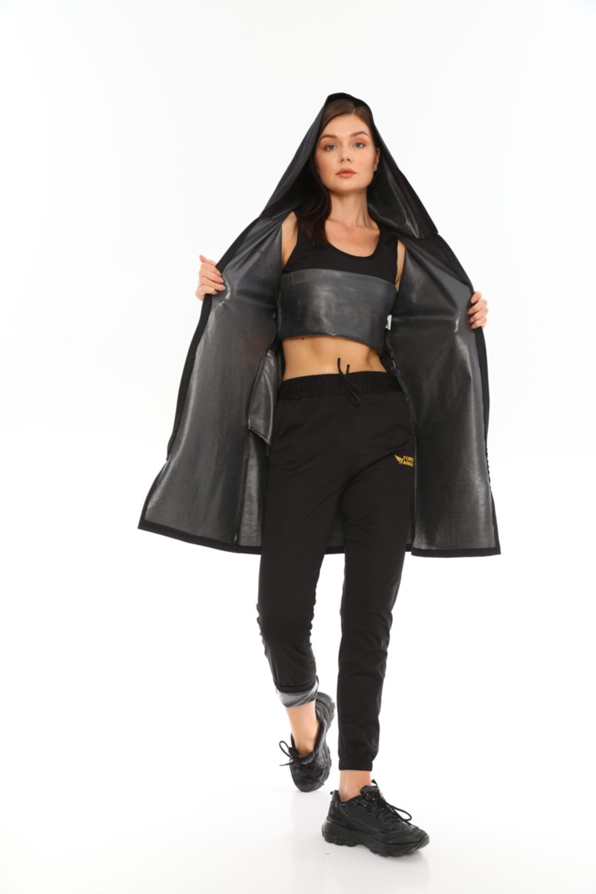 Elfida Fashion Sauna Termal Uzun Kollu Fermuarlı Tunik Üst Kadın