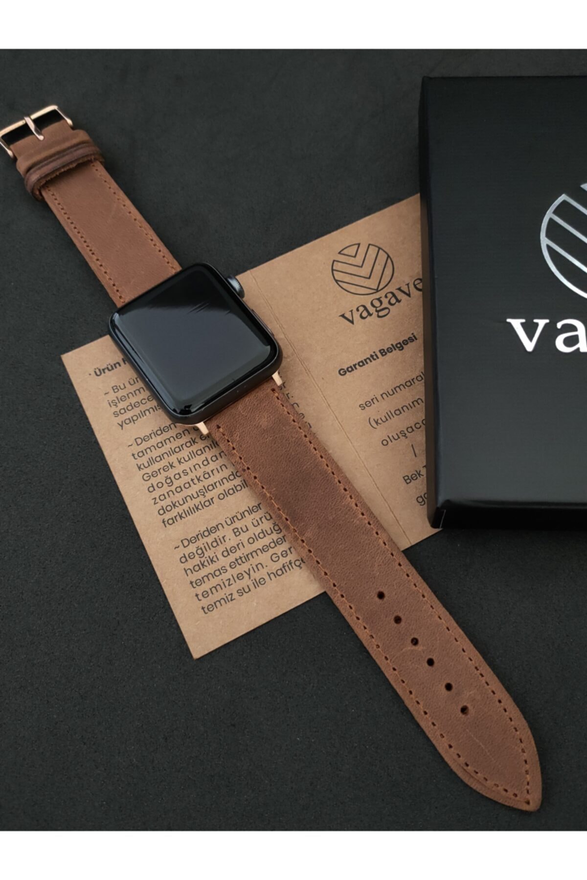 vagave Apple Watch Crazy Deri Kordon 38 / 40 Mm 3-4-5-6-7-se Uyumlu El Yapımı, 9 Farklı Renk