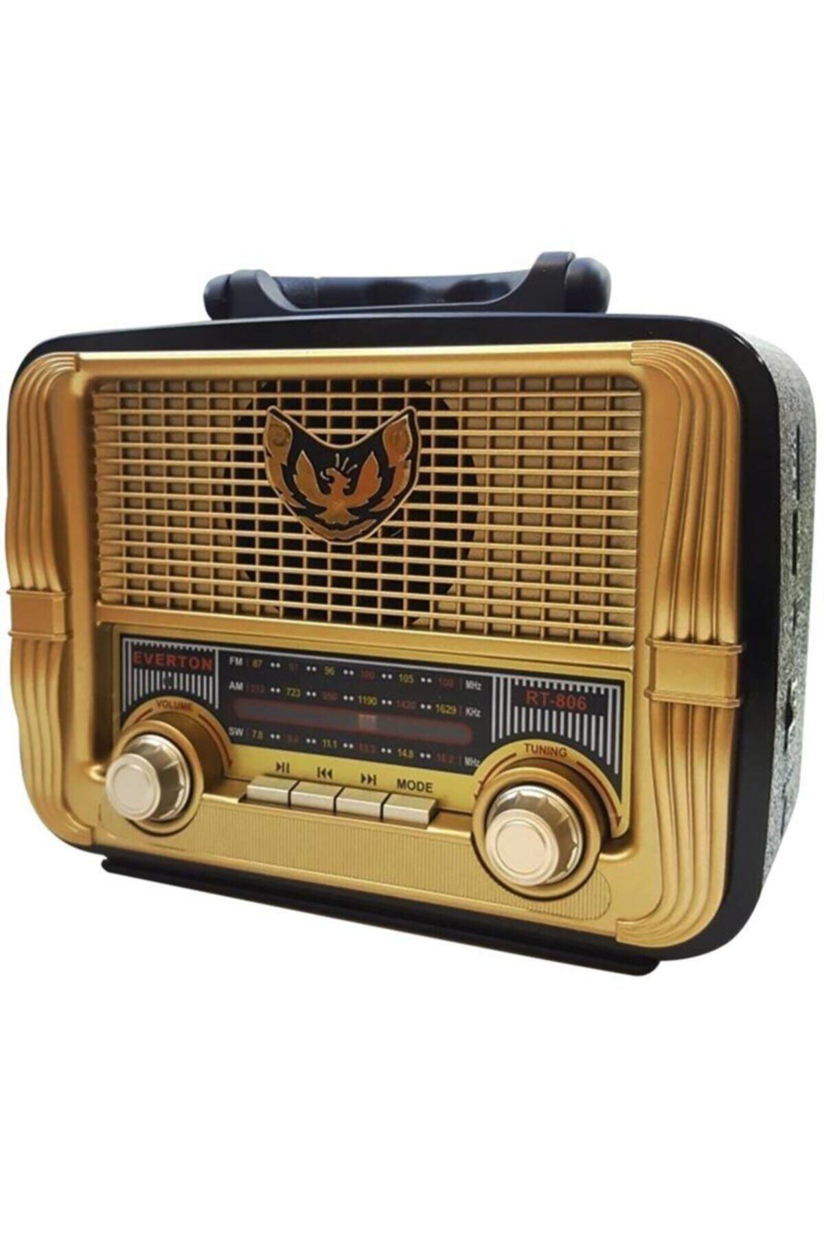 AKCİCEKSHOP Everton Rt-806bt Usb-sd-fm-bluetooth Nostaljik Radyo