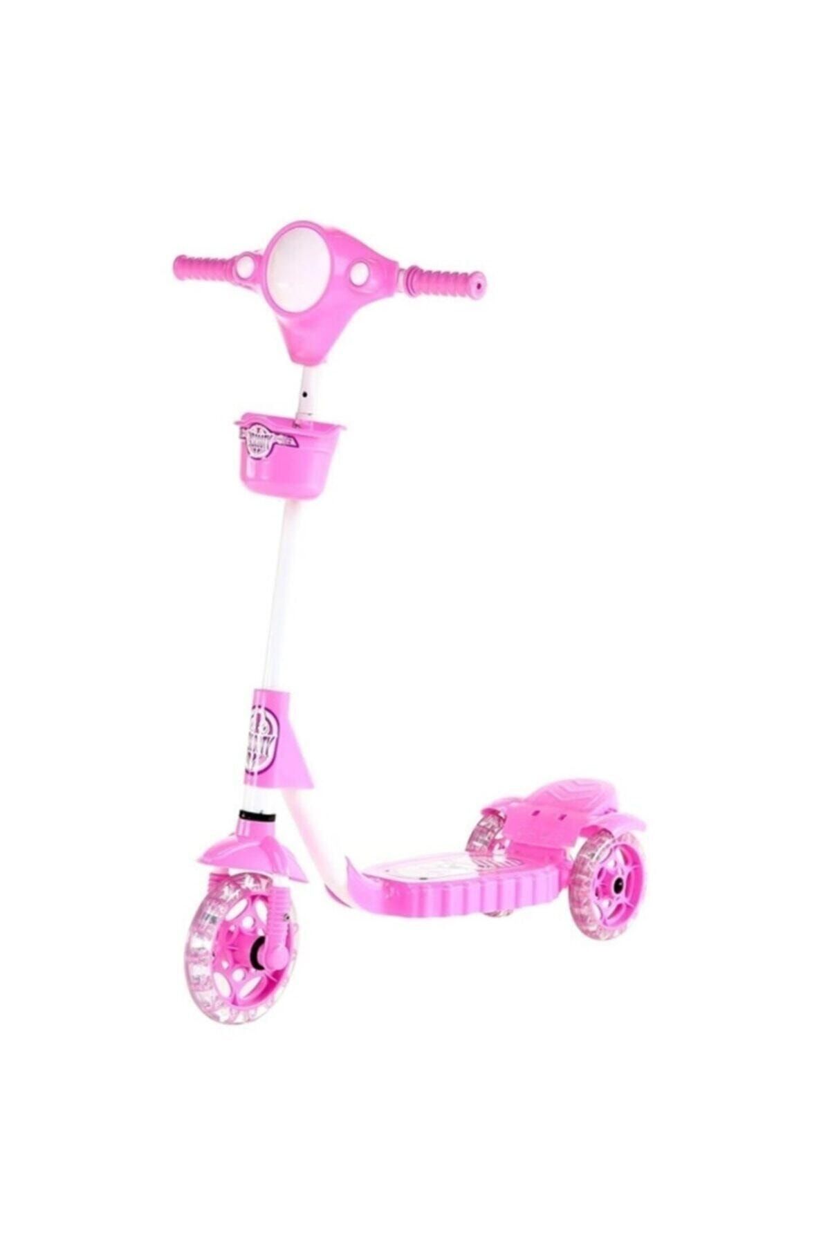 Xscooty Silikon 3 Tekerlekli Frenli Pembe scooter