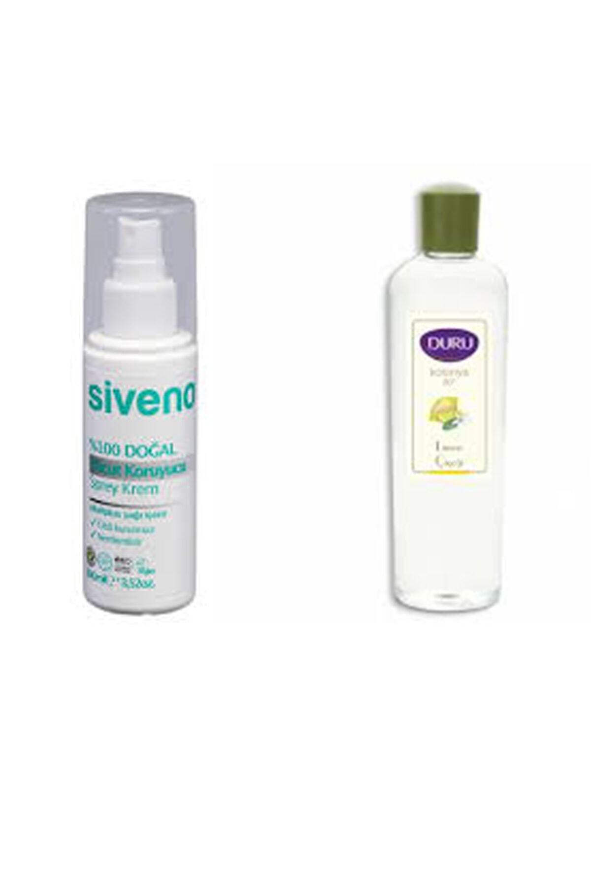 Siveno Doğal Vücut Koruyucu Sprey 100 Ml + Limon Çiçeği Kolonyası 200 Ml Pet Şişe Hediye