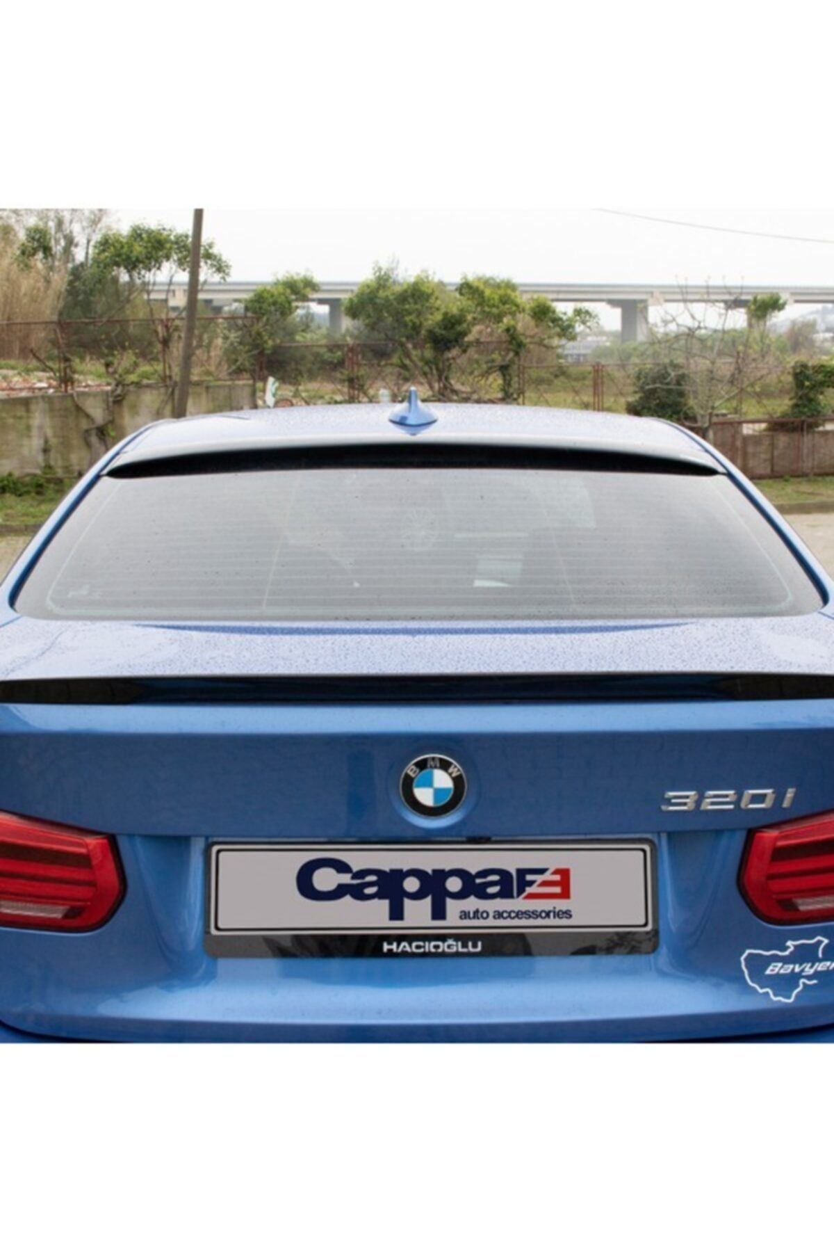 Cappafe Bmw F30 Arka Cam Üstü Spoyler Rüzgarlık Akrilik Parlak Siyah 2011-2019
