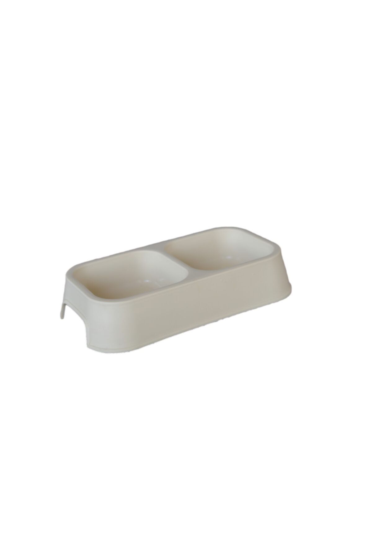 FRIENDLYPLAST Yavru Kedi Köpek Ikili Mama Kabı Krem 18,5 cm
