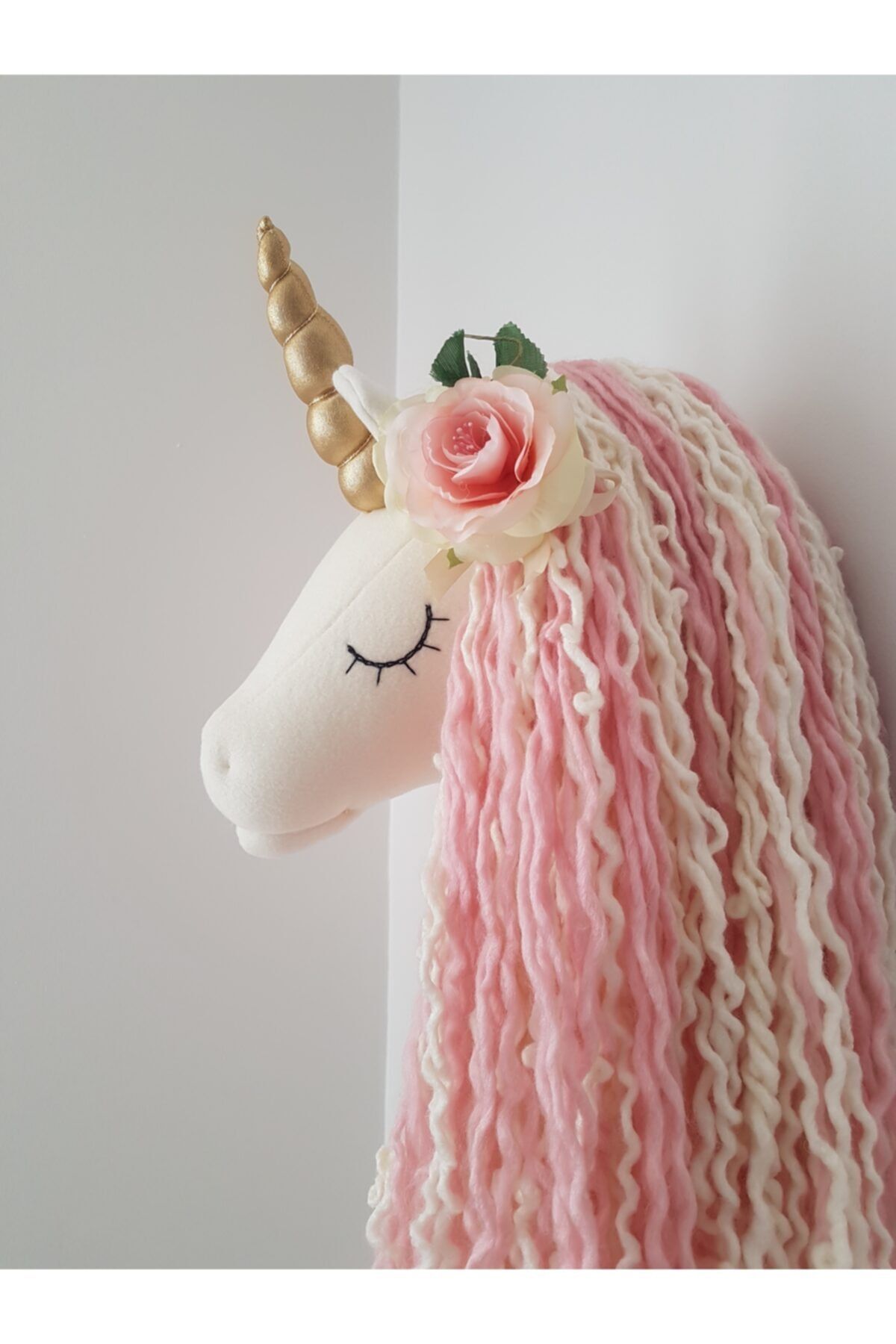 minibellababy Unicorn Büst Pembe Ve Krem Saçlı