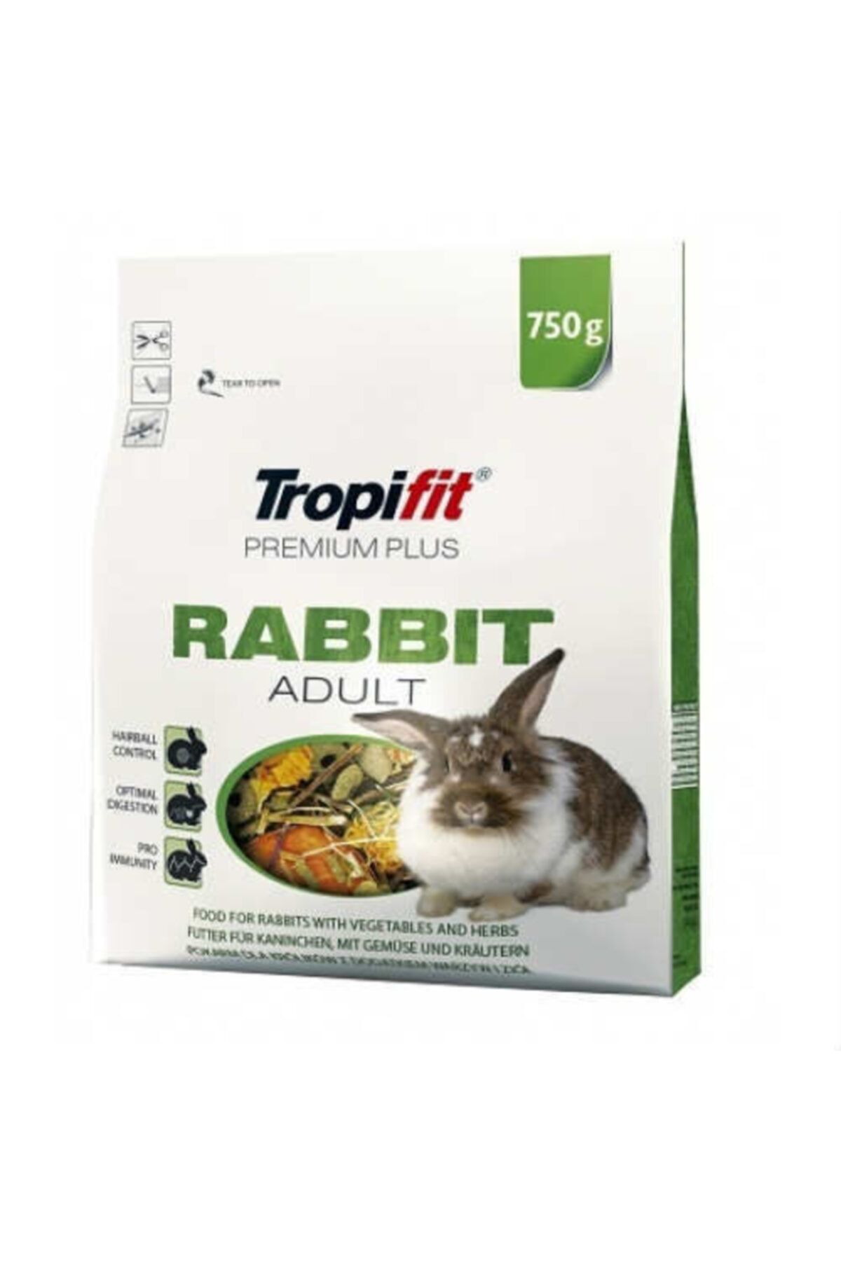 Tropifit Premium Plus Rabbit Adult Yetişkin Tavşan Yemi 750 Gr