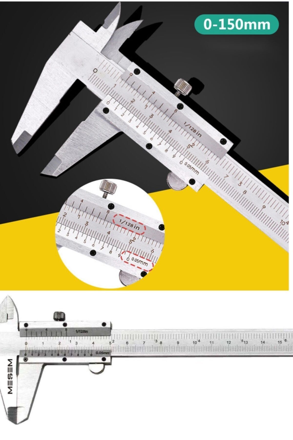 kampustrendy Kumpas - Çelik Kumpas 0,01 Mm - 150mm 6inc