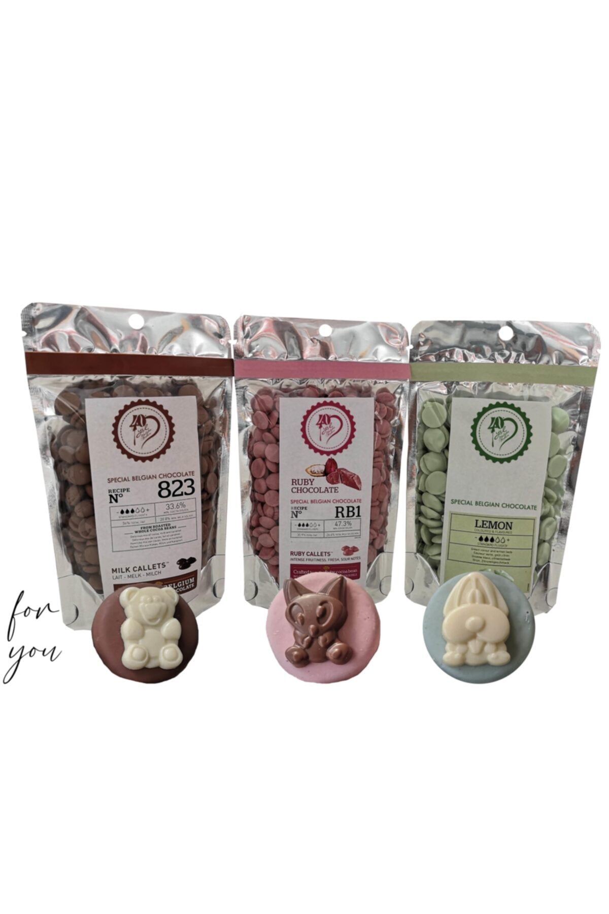 Callebaut Sütlü Çikolata 100 gr Ruby Çikolata 100 gr Limonlu Çikolata 100 gr
