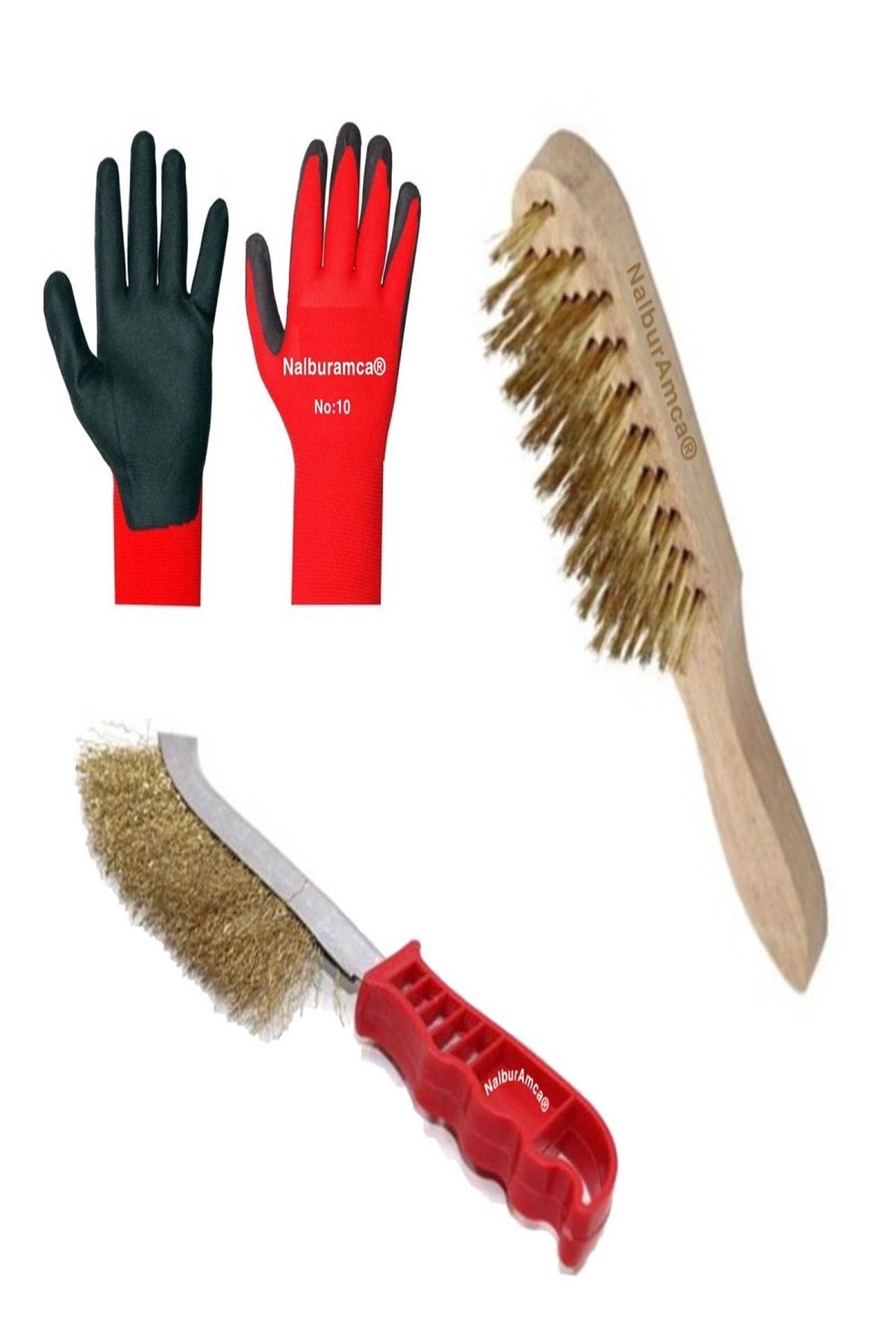 NalburAmca Hobi Set Tel Fırça Eldiven