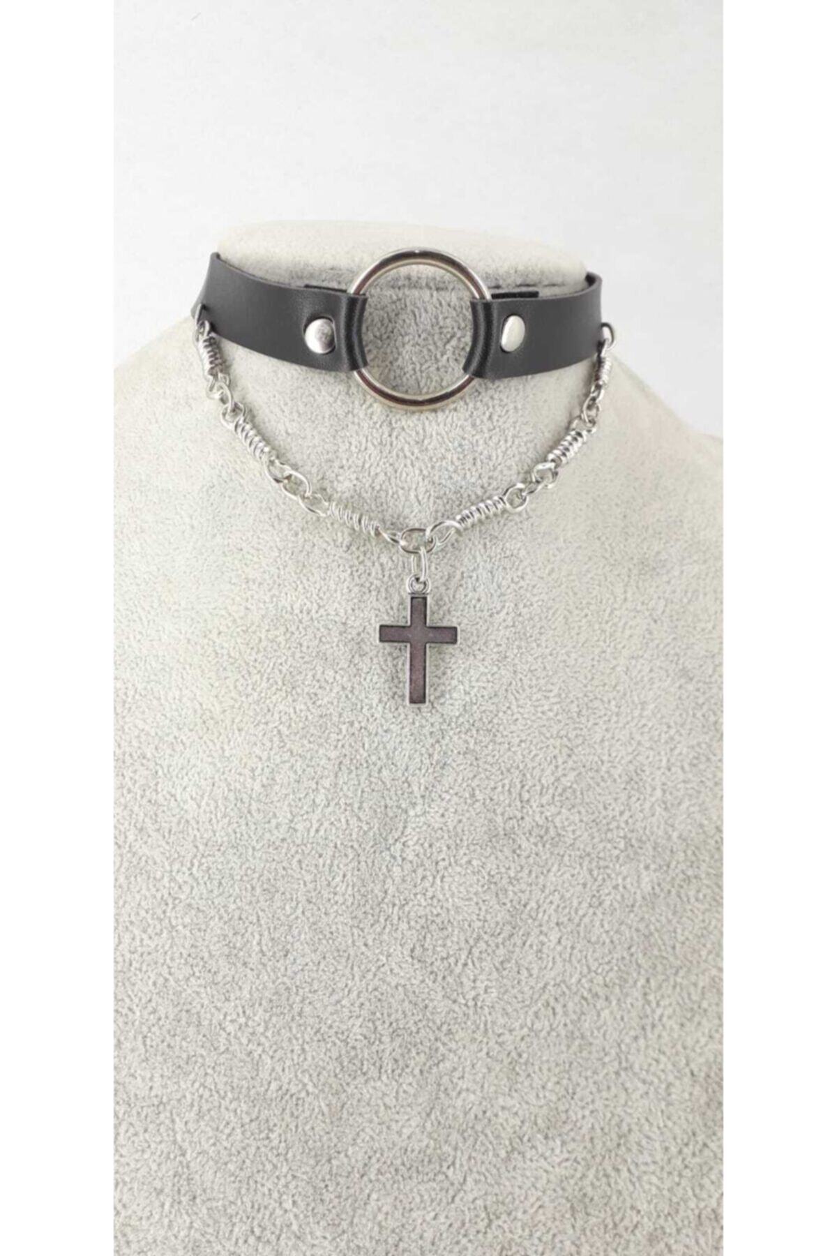 Fugusugu Haç Urgan Gotik Choker