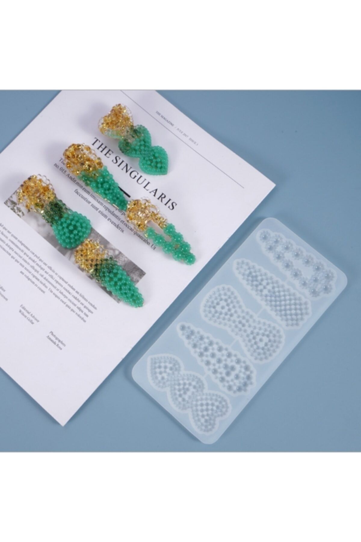 Shiny Resin Tırtıklı Toka Epoksi Kalıbı