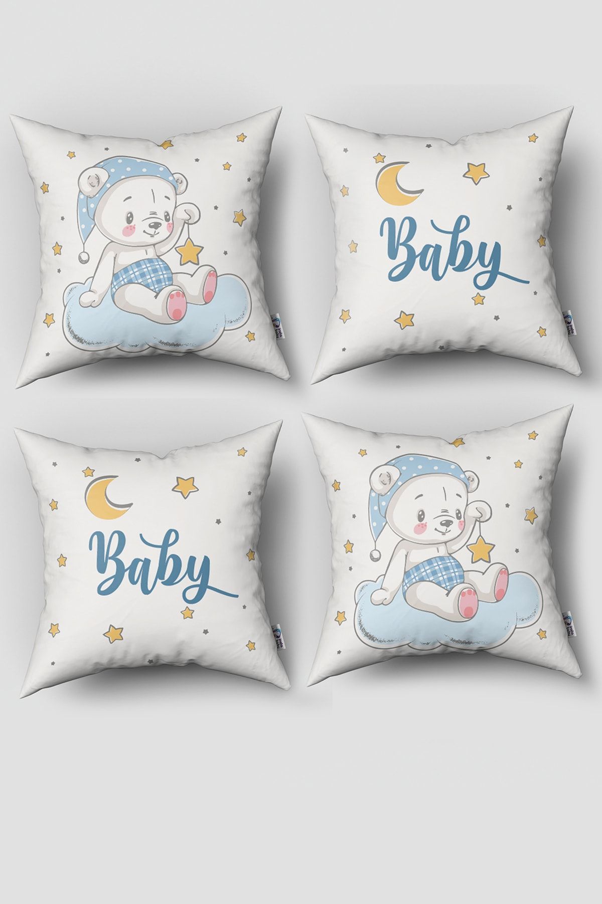 Tinybabyconcept Oyun Çadırı Konsept Çift Taraflı Baskı 4 Lü Kırlent Kılıfı Model No:291