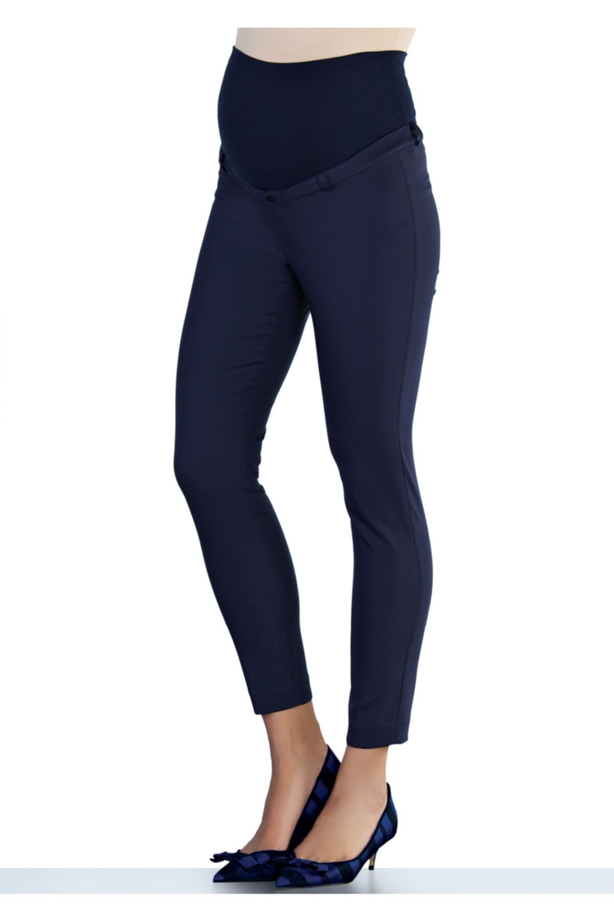 Ebru Maternity 4113 - Kumaş Hamile Pantolonu Lacivert