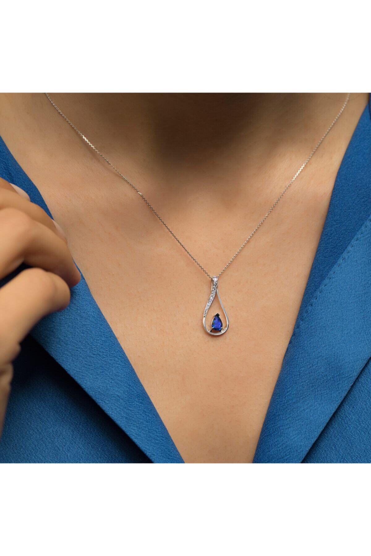 Joy Pırlanta 0.56 Karat Safir Pırlanta Kolye