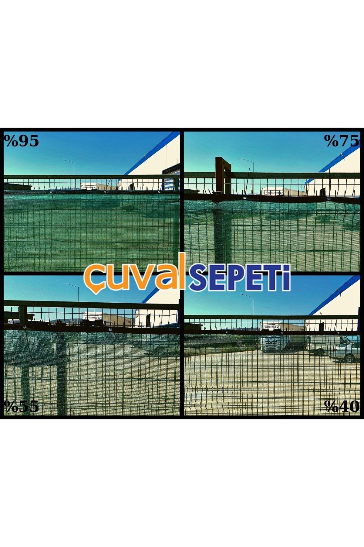 ÇUVAL SEPETİ Erkim Çuval Ambalaj Gölgelik File 1x100 Mt %95 Gölgelik Kumaş Gölgeleme Çit Örtüsü Yeşil Kuşgözlü +