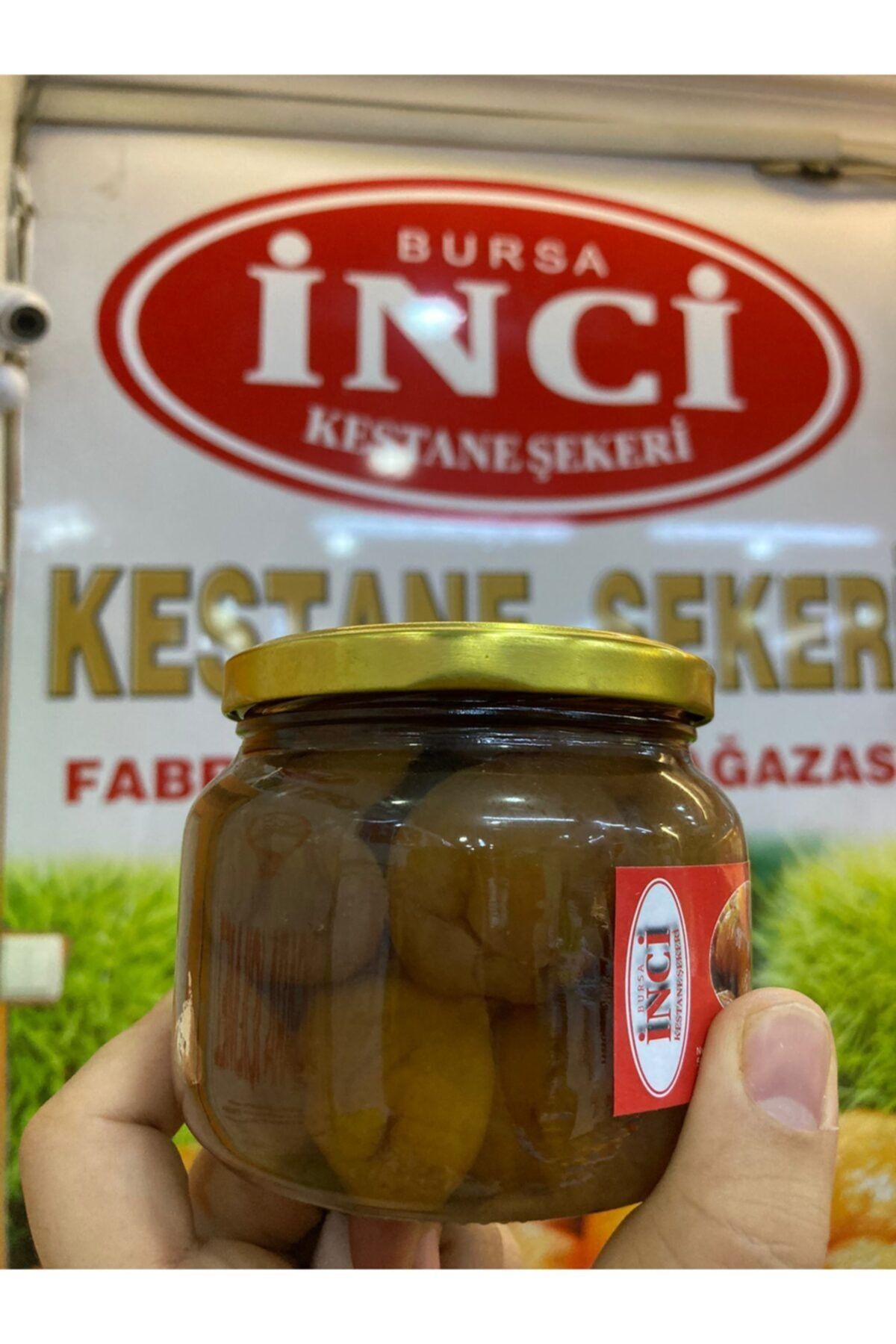 inci kestane şekeri Orta Boy Kavanoz Kestane Şekeri
