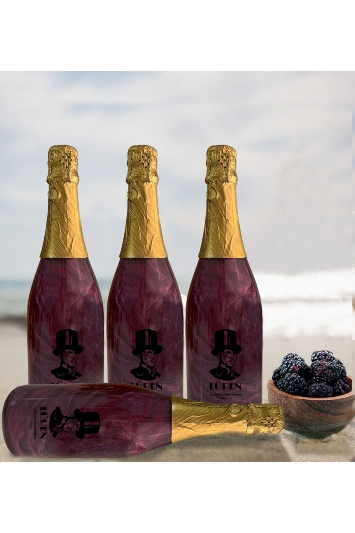 Lüpen Alkolsüz Simli Böğürtlen Aromalı Gazlı Içecek 750 Ml 4 Adet