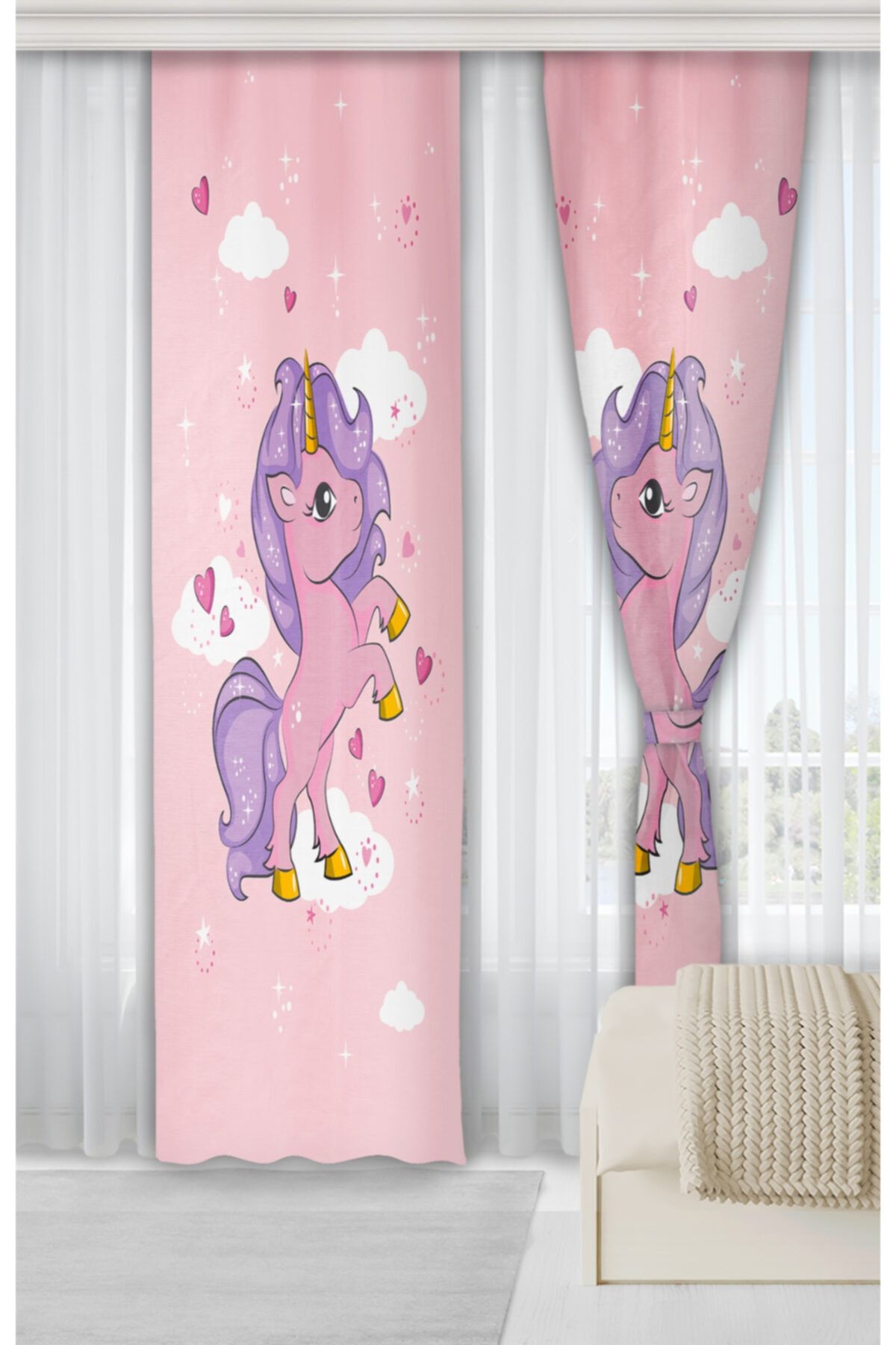 CAPRİCE HALI Caprice Unicorn 140x260 Cp62 Çocuk Fon Perde