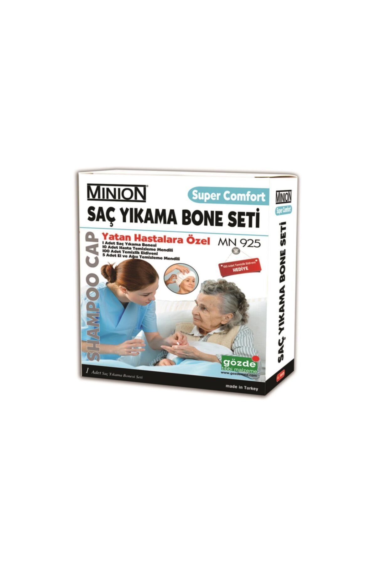 Minion Süper Comfort Saç Yıkama Bone Seti