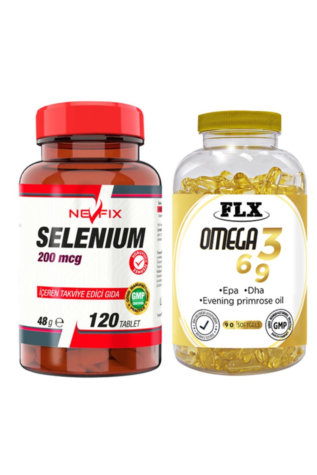 Nevfix Selenyum 120 Tablet & Flx Omega 3-6-9 90 Tablet