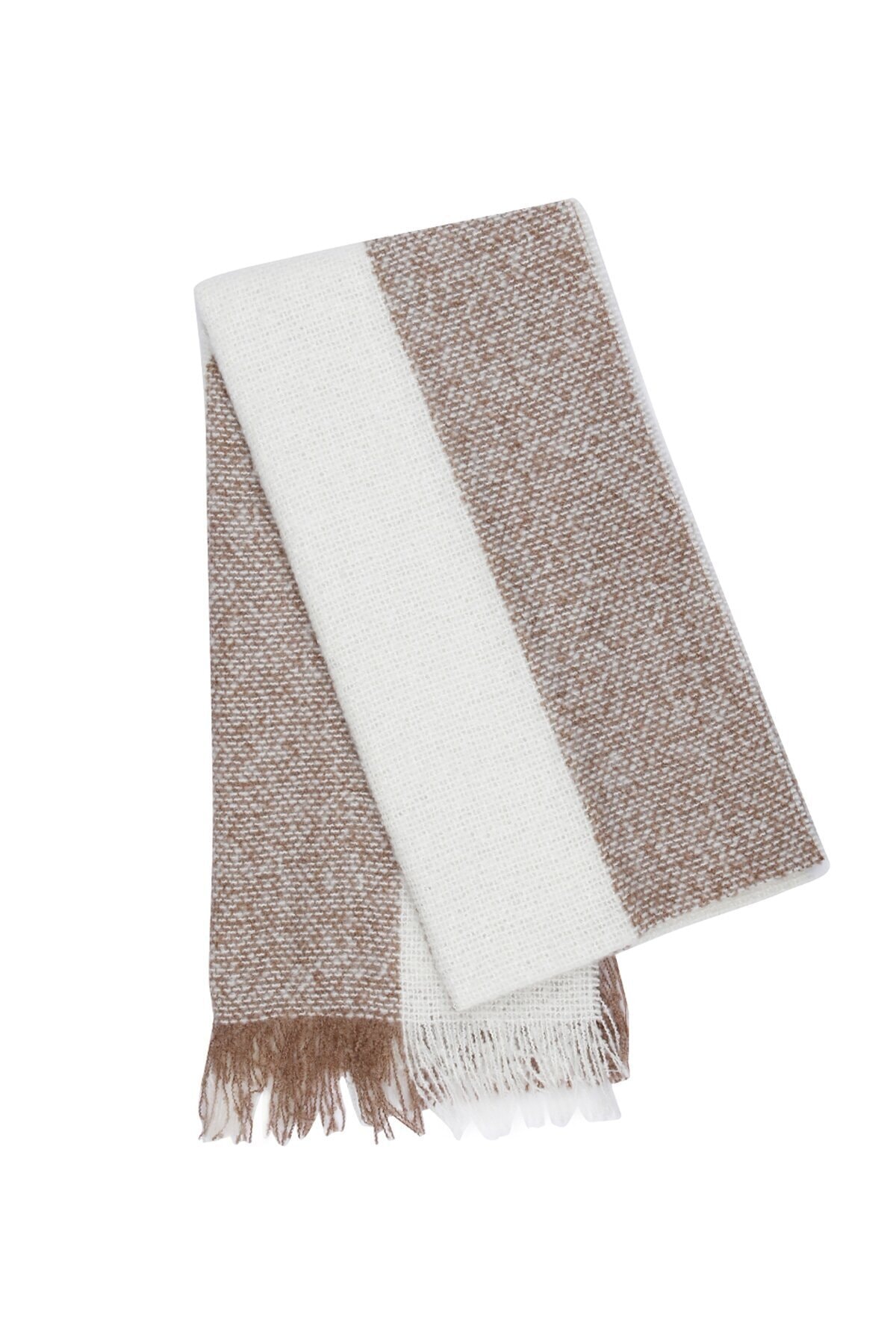 Polaris Kahve Dıkey Serıt Atkı-w Kahve Multı Kadın Atkı