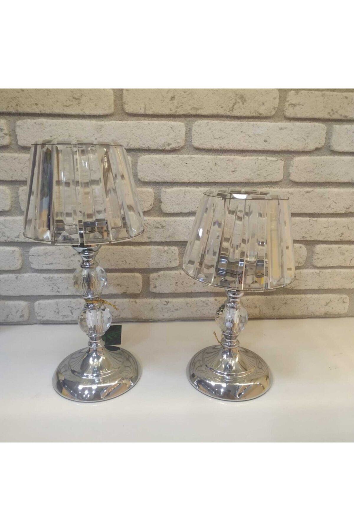 Gold home design 2 Li Abajur Şamdan Gümüş Renk