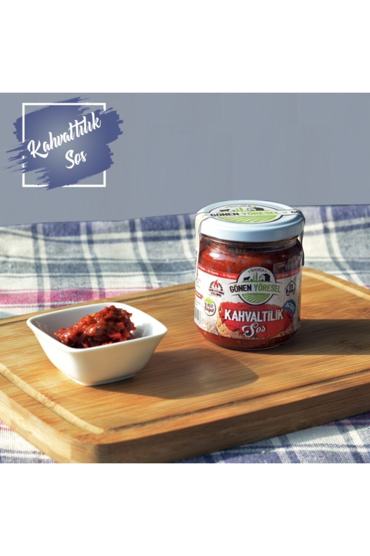 GÖNEN YÖRESEL Ev Yapımı %100 Doğal Kahvaltılık Sos Acısız 190 Gr