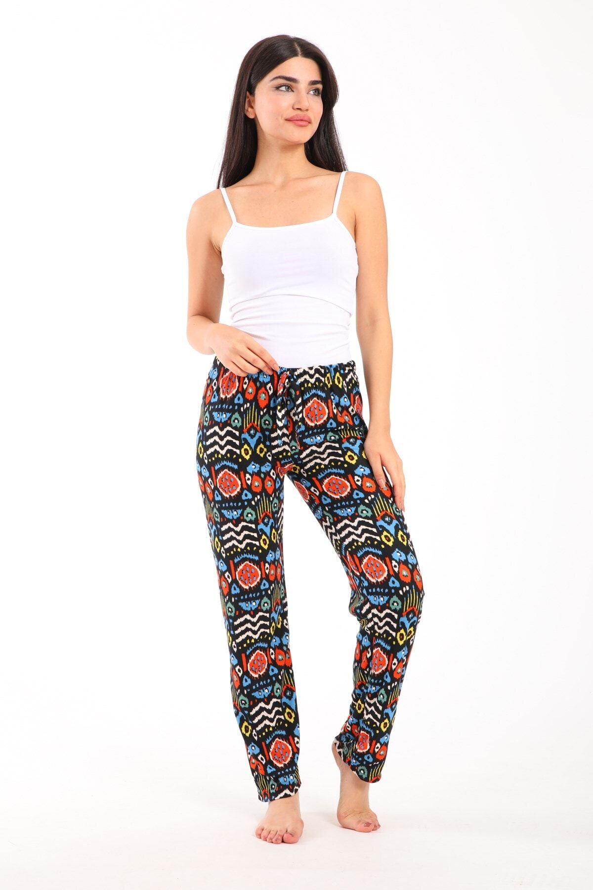 Pemilo Kadın 333-7 Desenli Süet Tek Alt Lacivert