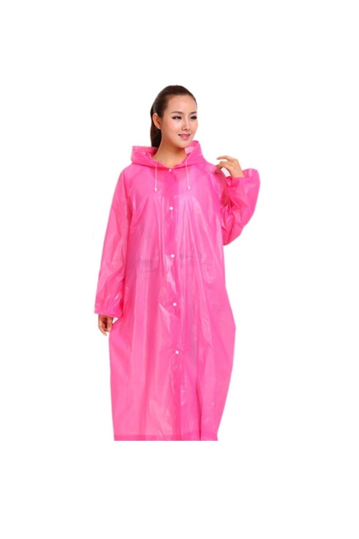Nadom Erkek- Kadın Kullan At Pratik Taşınabilir Su Geçirmez Çıt Çıt Detaylı Şeffaf Unisex Yağmurluk