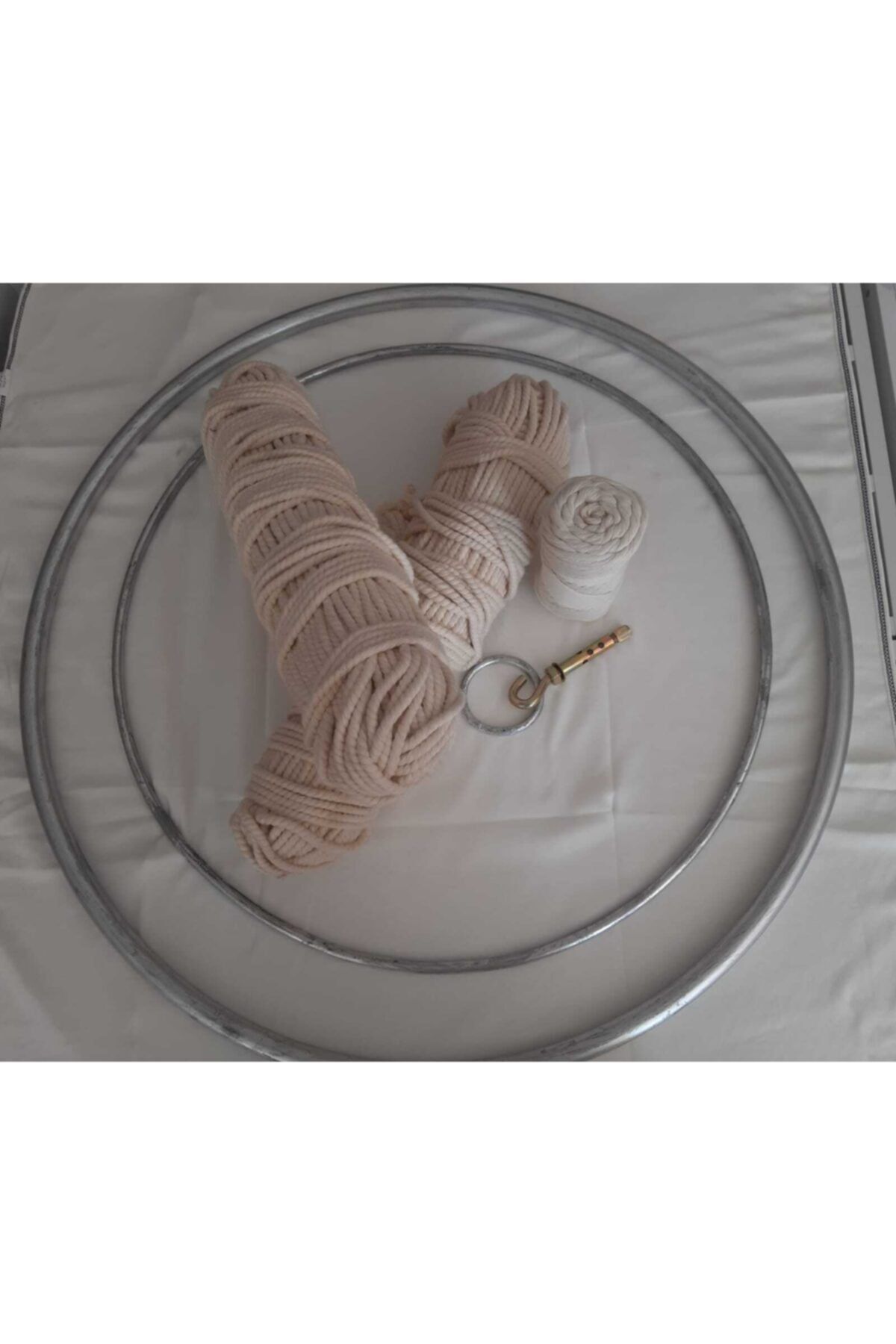 Pamuk Makrome Salıncak Kiti 75 Cm - 60 Cm - 8 Cm