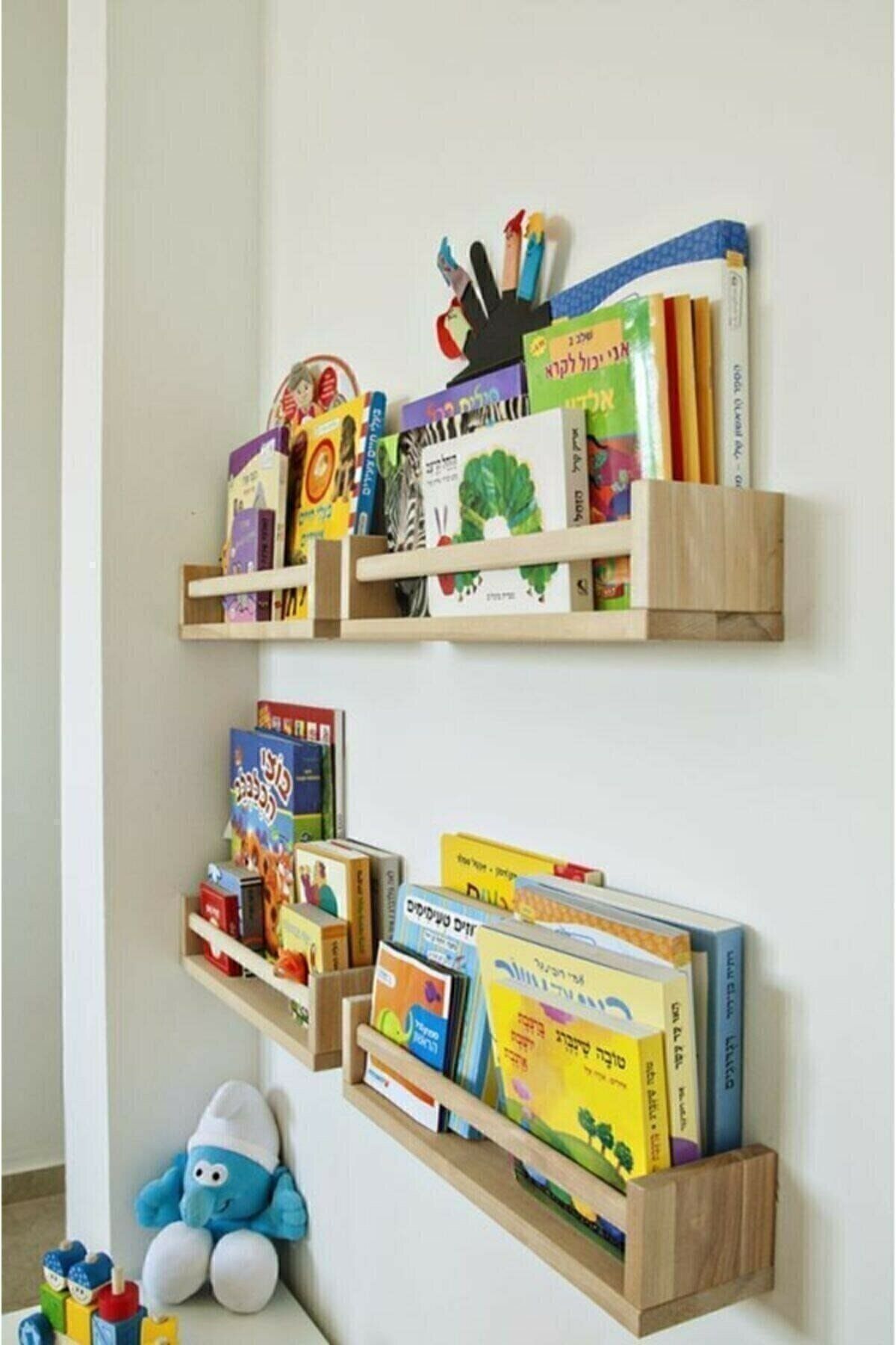 MEK Montessori Duvar Rafı 2-li Kitaplık Genişlik 60 Cm