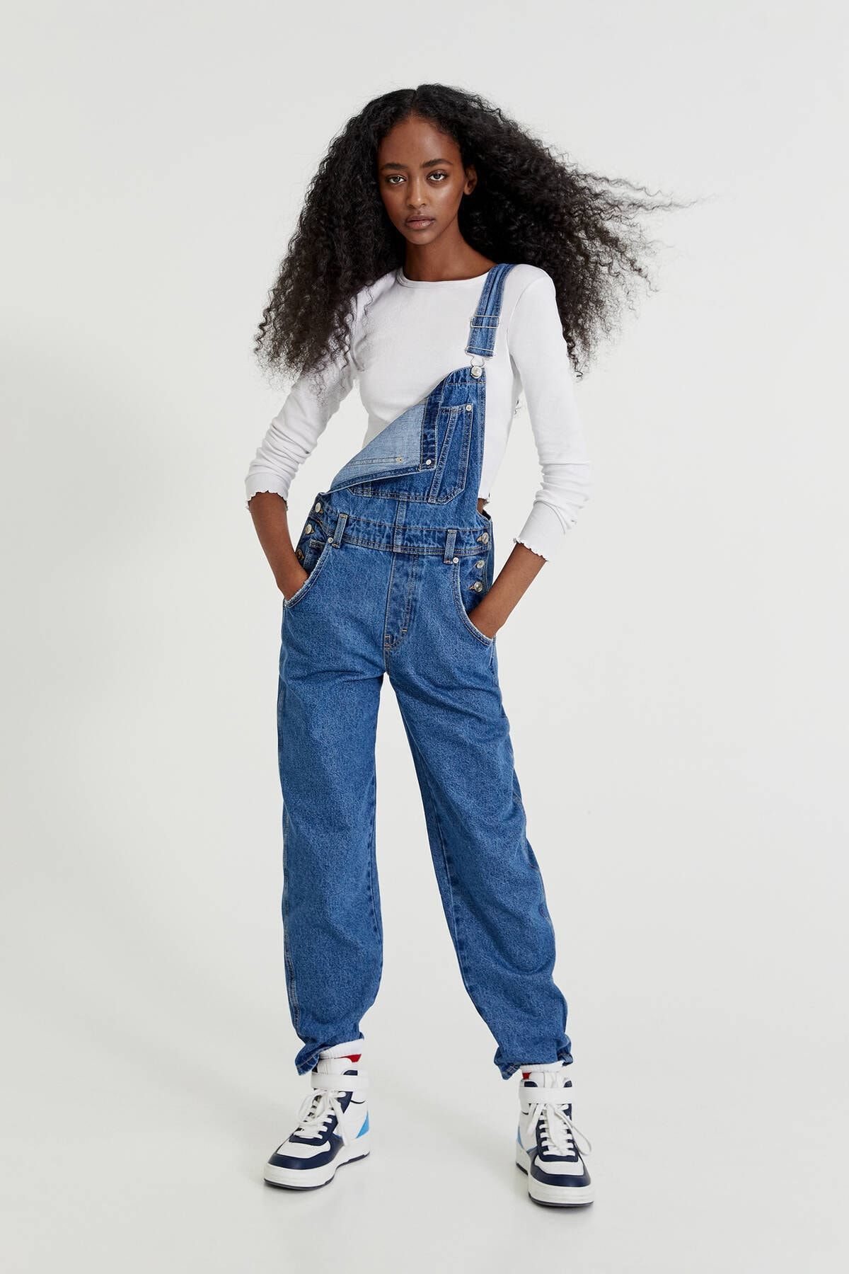 Pull & Bear Basic Uzun Denim Salopet