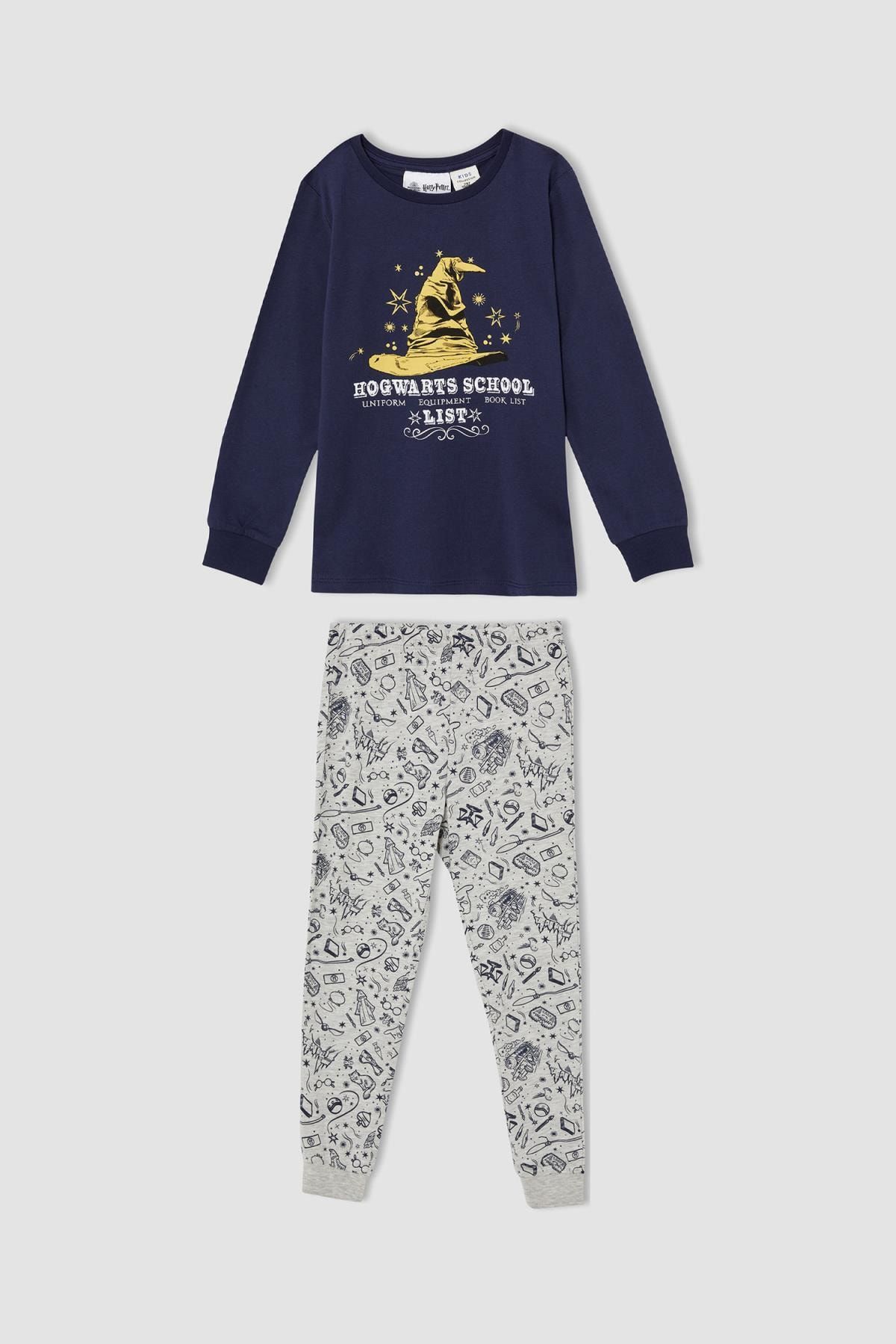 DeFacto Erkek Çocuk Harry Potter Lisanslı Pamuklu Uzun Kollu Pijama Takım