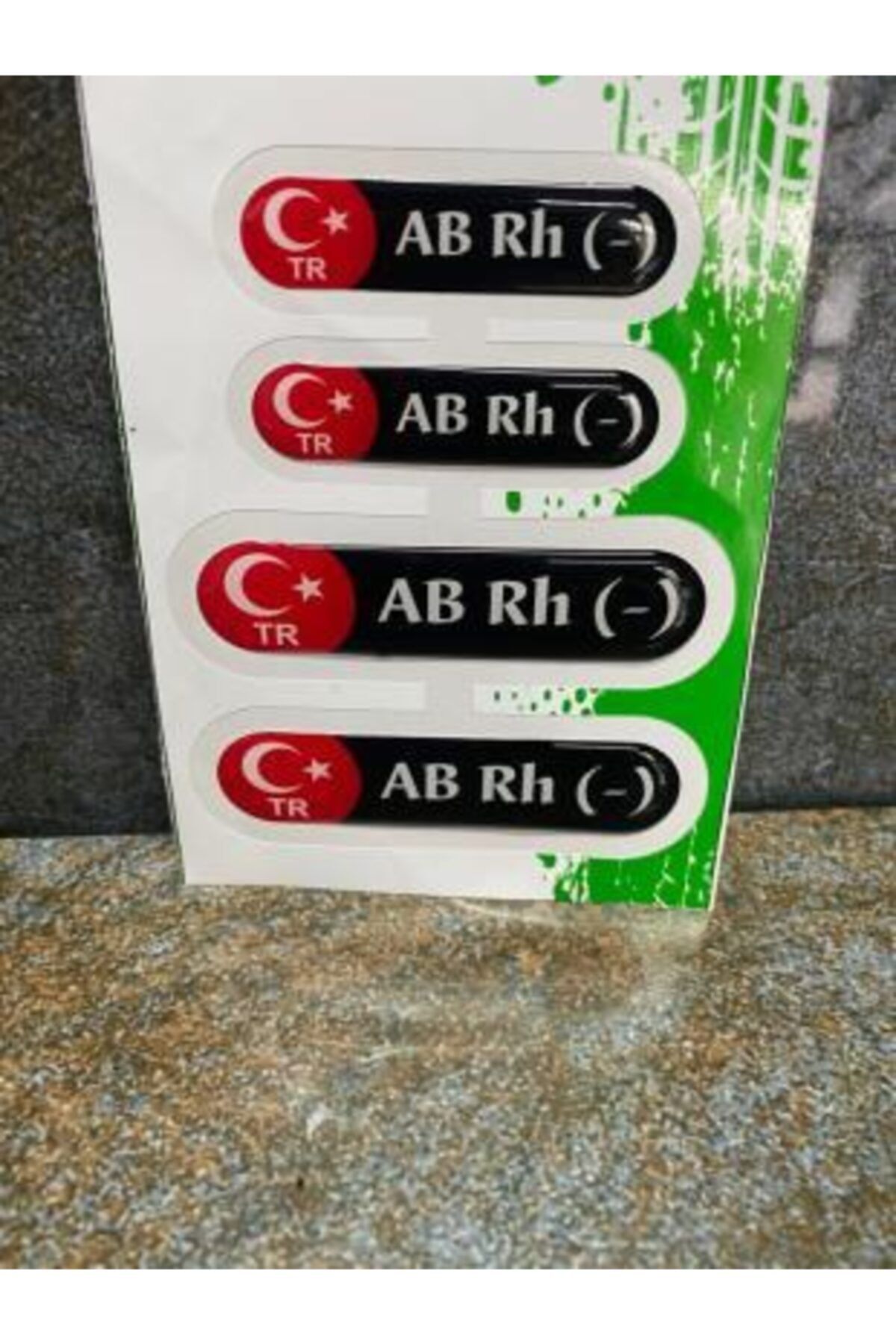 Gogo Kan Grubu Iı Ab Rh(-) Siyah Dörtlü Damla Etiket