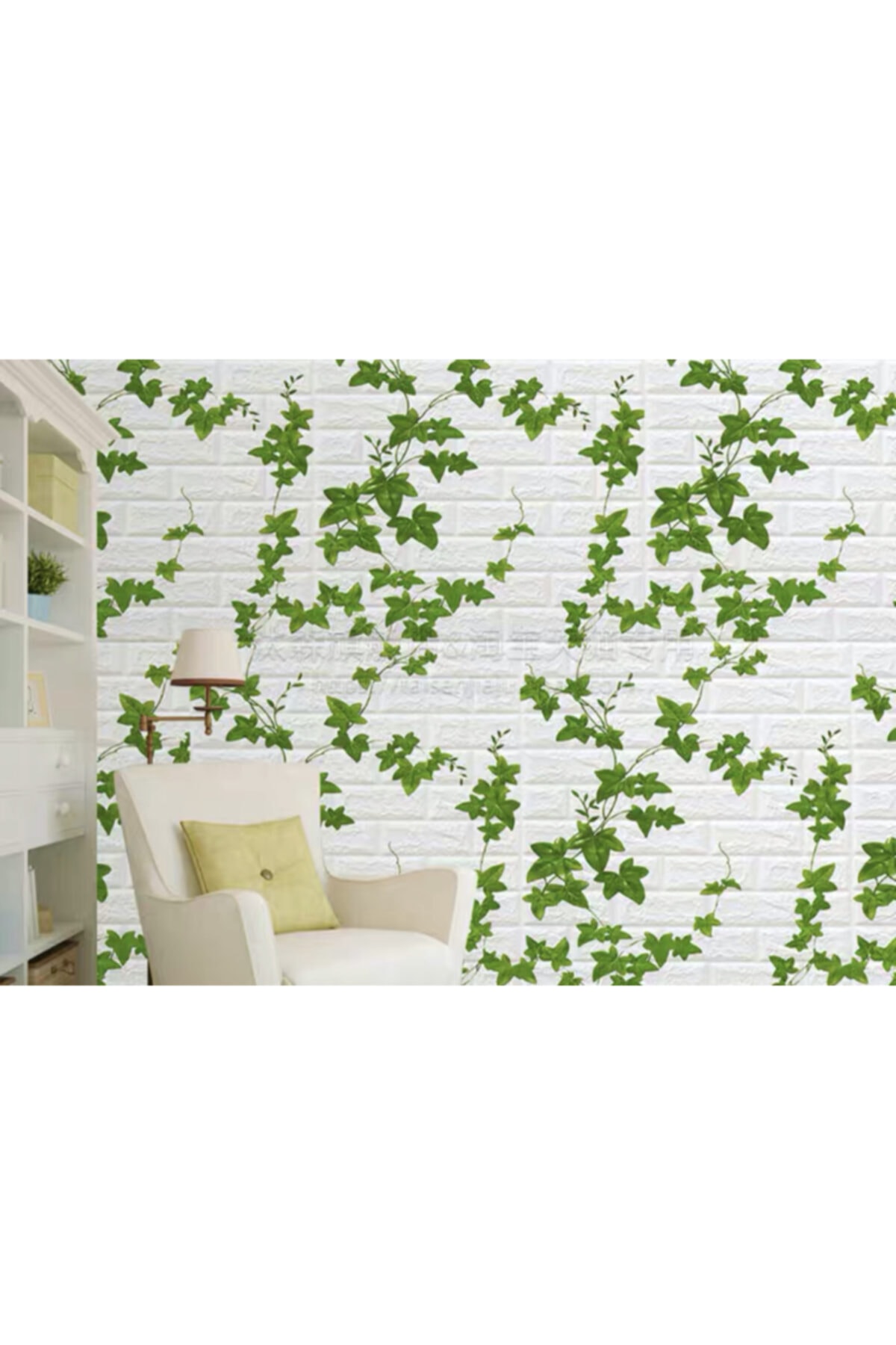 Renkli Duvarlar Nw88 Kavak Yaprağı Tuğla Yapışkanlı 6 Mm Duvar Kağıdı 3d Panel