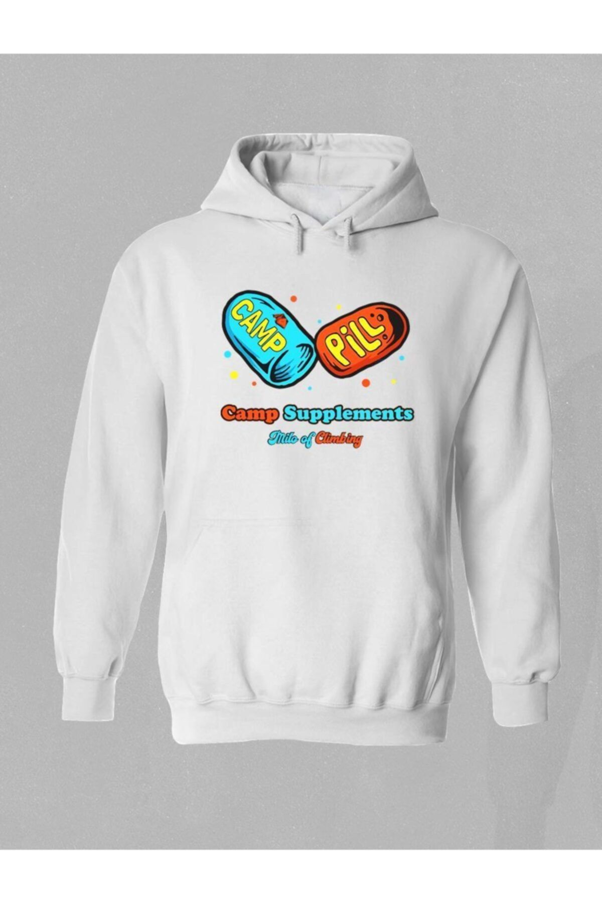 Milo Of Climbing Galatio Kamp Temalı Kapşonlu Baskılı Hoodie - W