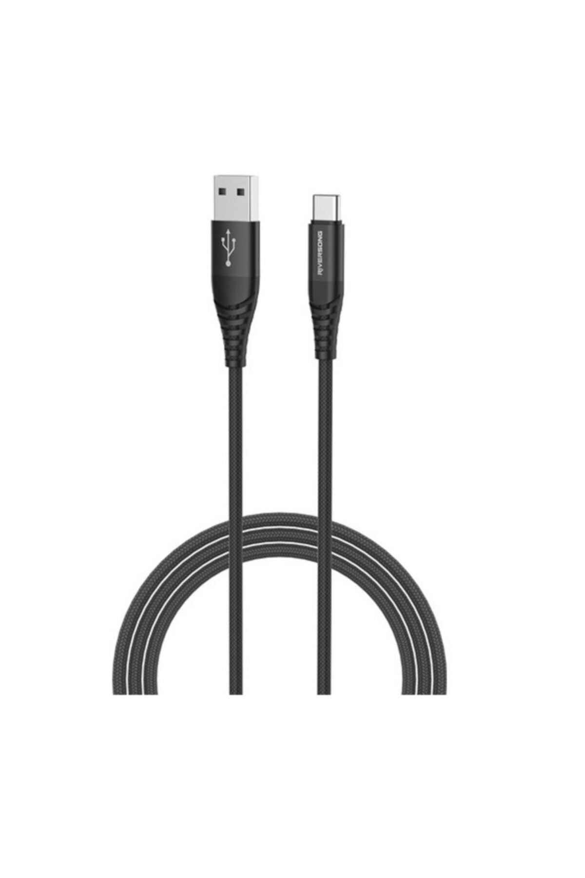 RİVERSONG Alpha 03 Ct56 Type C 2.4a Hızlı Şarj Ve Otg Veri Iletim Kablosu 1 M Siyah