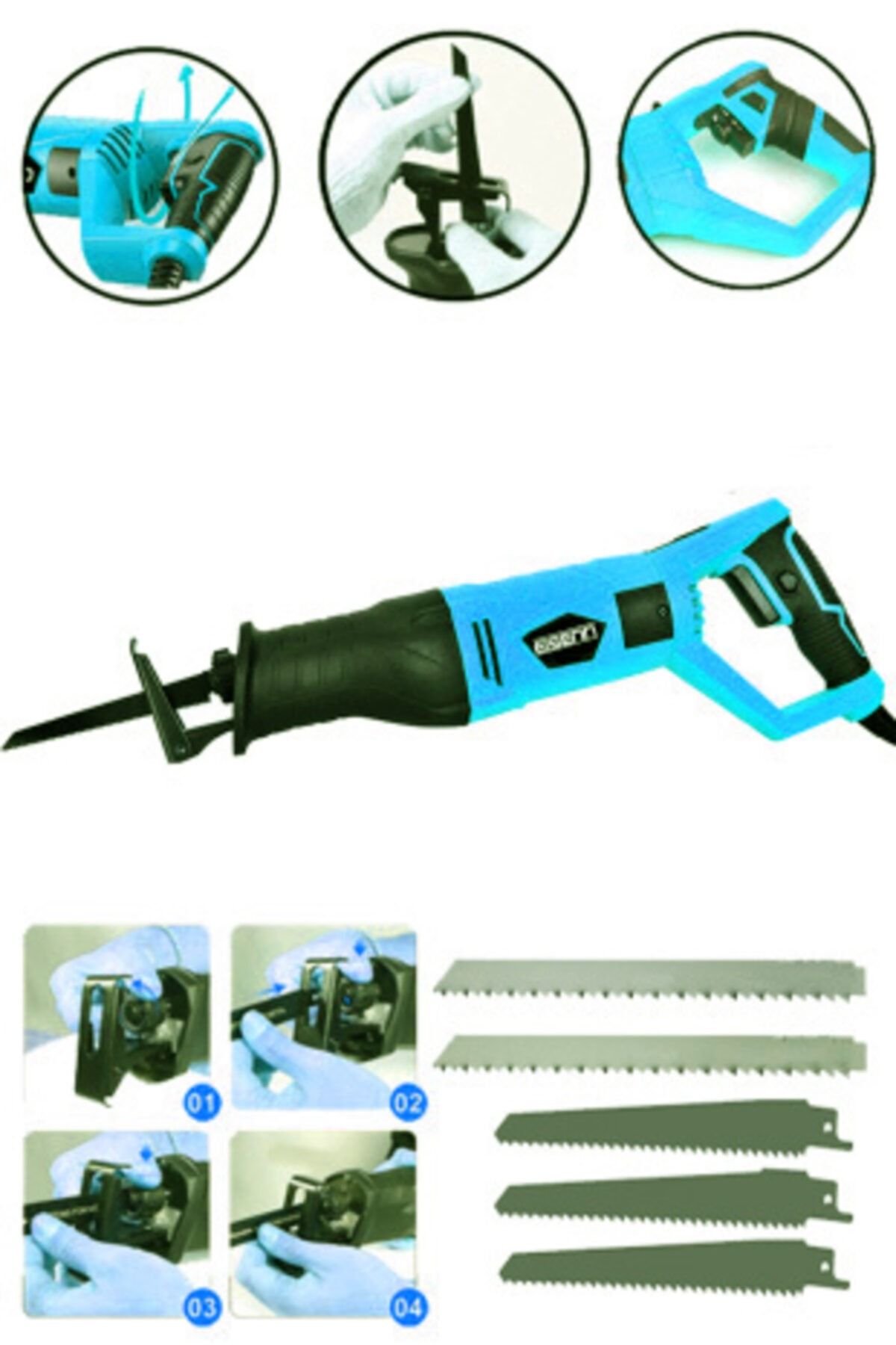 Eisenn Germany Technology X-speed 3800 W Tilki Kuyruğu Kemik Kesim Makinası 5 Adet Bıçak Hediye