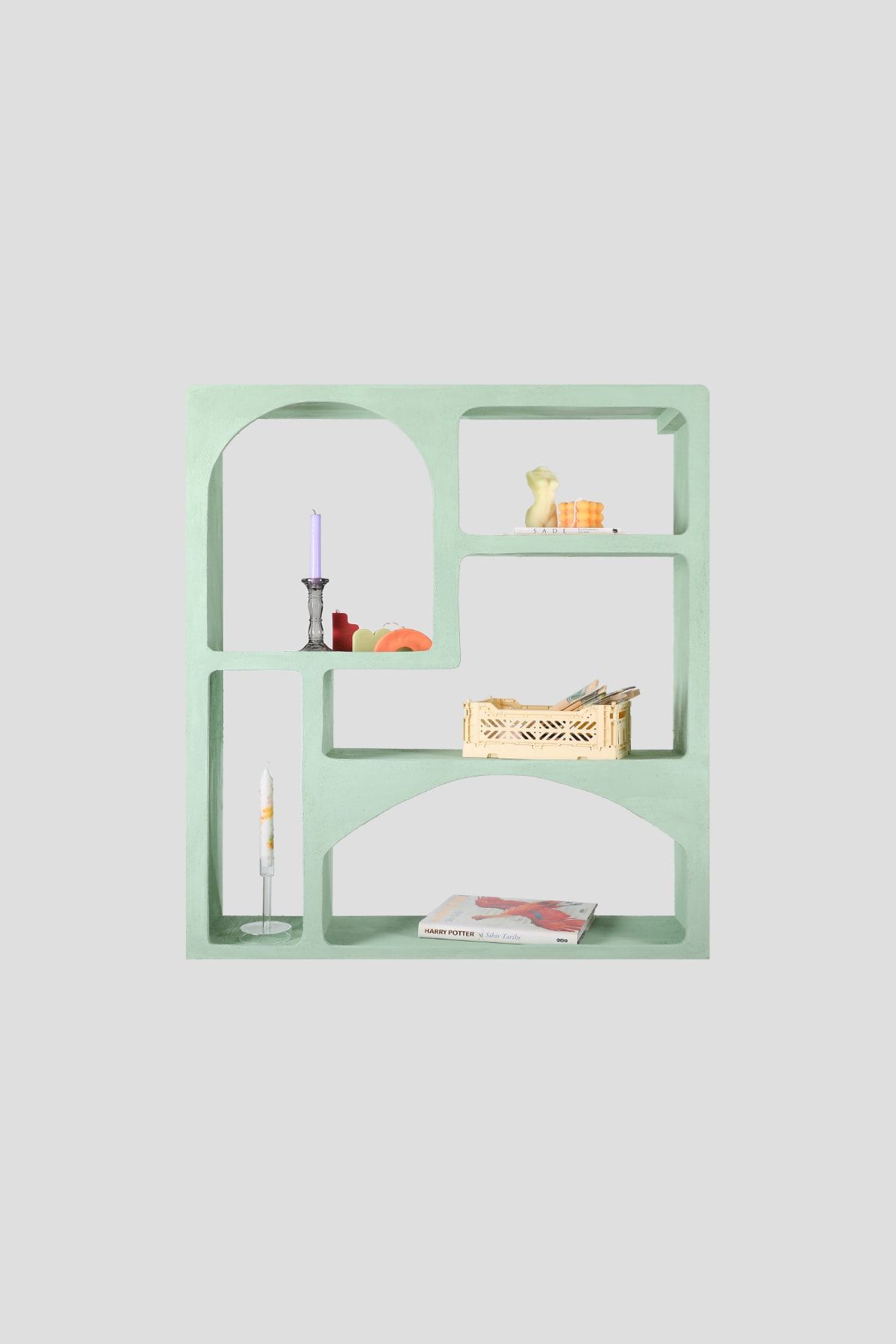 serowoodesign Athena Mint Ahşap Niş Dressuar/ Kitaplık