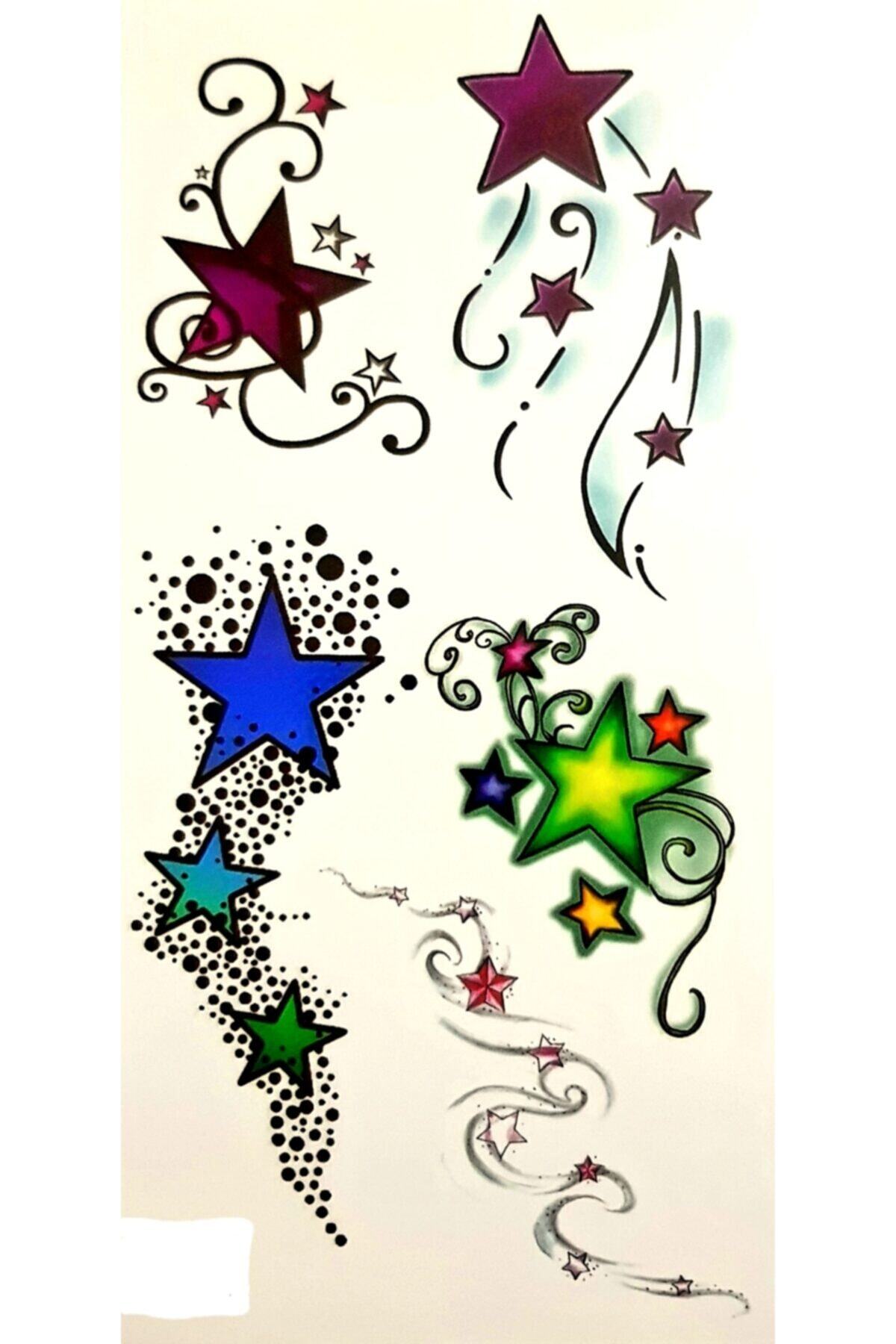 TATTOO TEMPORARY Queentrend Yıldız Şöleni Geçici Dövme