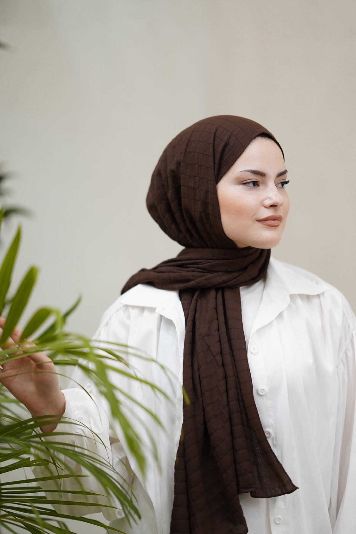 Carine Scarf Acı Kahve Bürümcük Şal