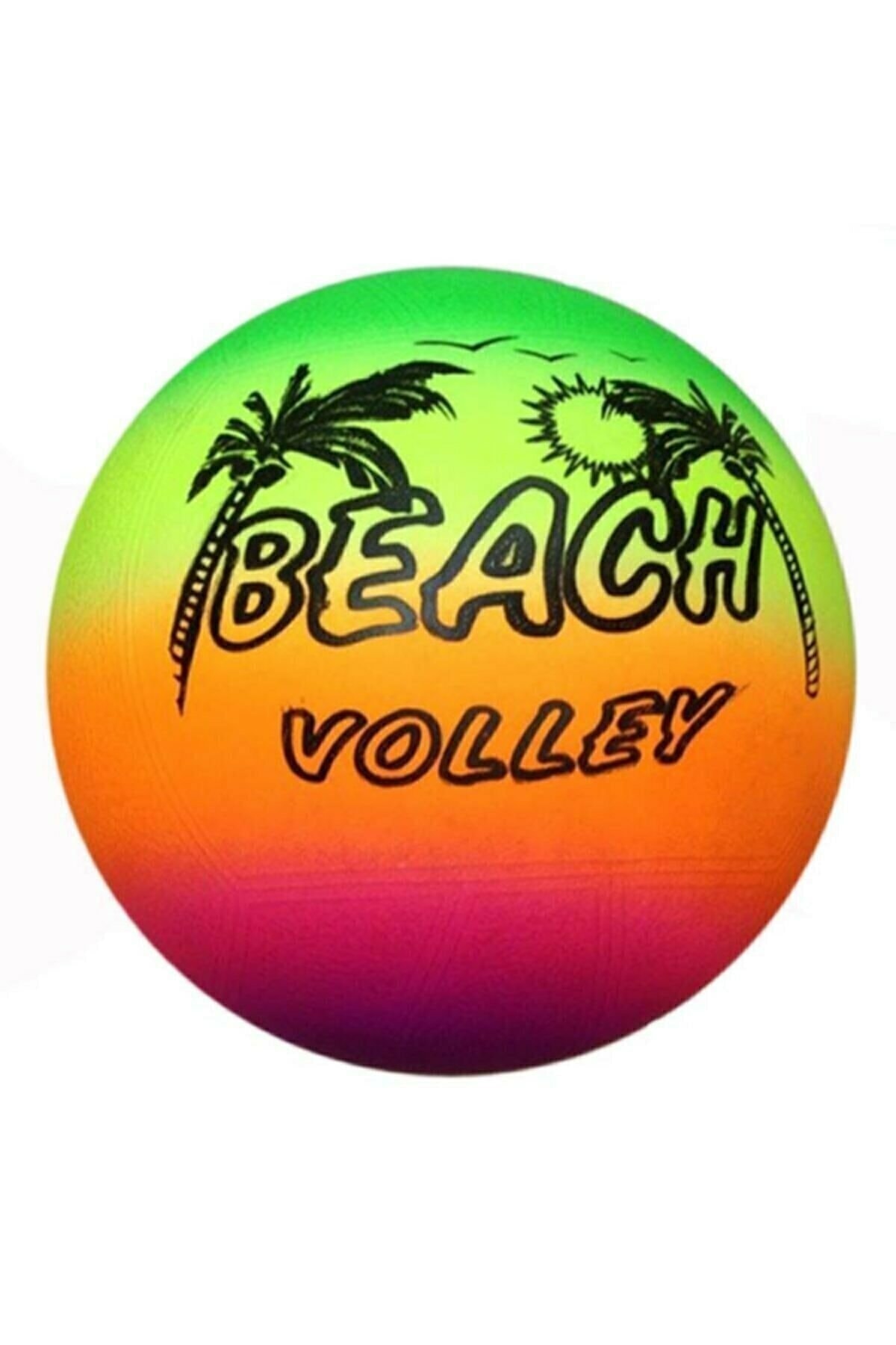 deniz sport Gökkuşağı Pvc Sıçrama Topu Plastik Plaj Voleybol Topu 5 Numara