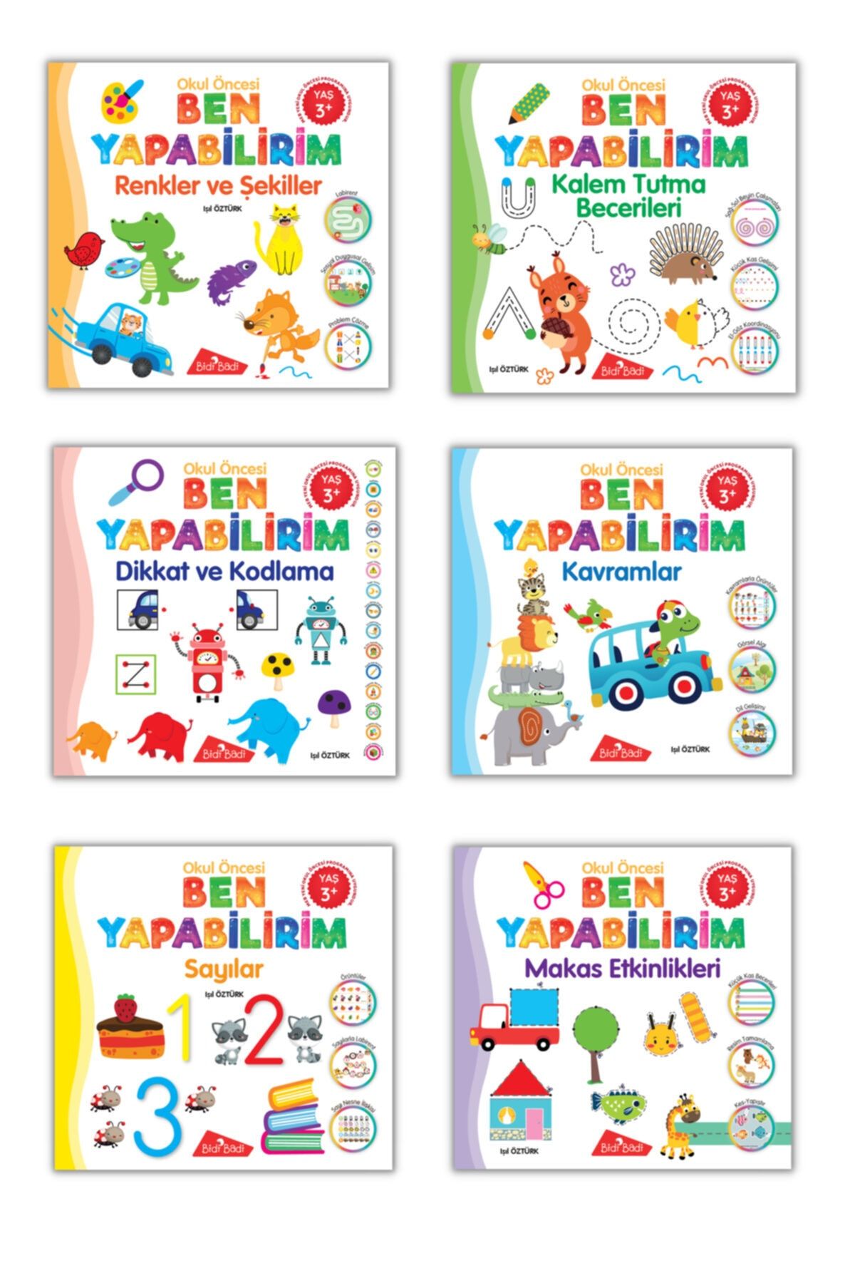 Gazi Kırtasiye Ben Yapabilirim Okul Öncesi Eğitim Seti Meb Uyumlu 3-4 Yaş - 6 Kitap