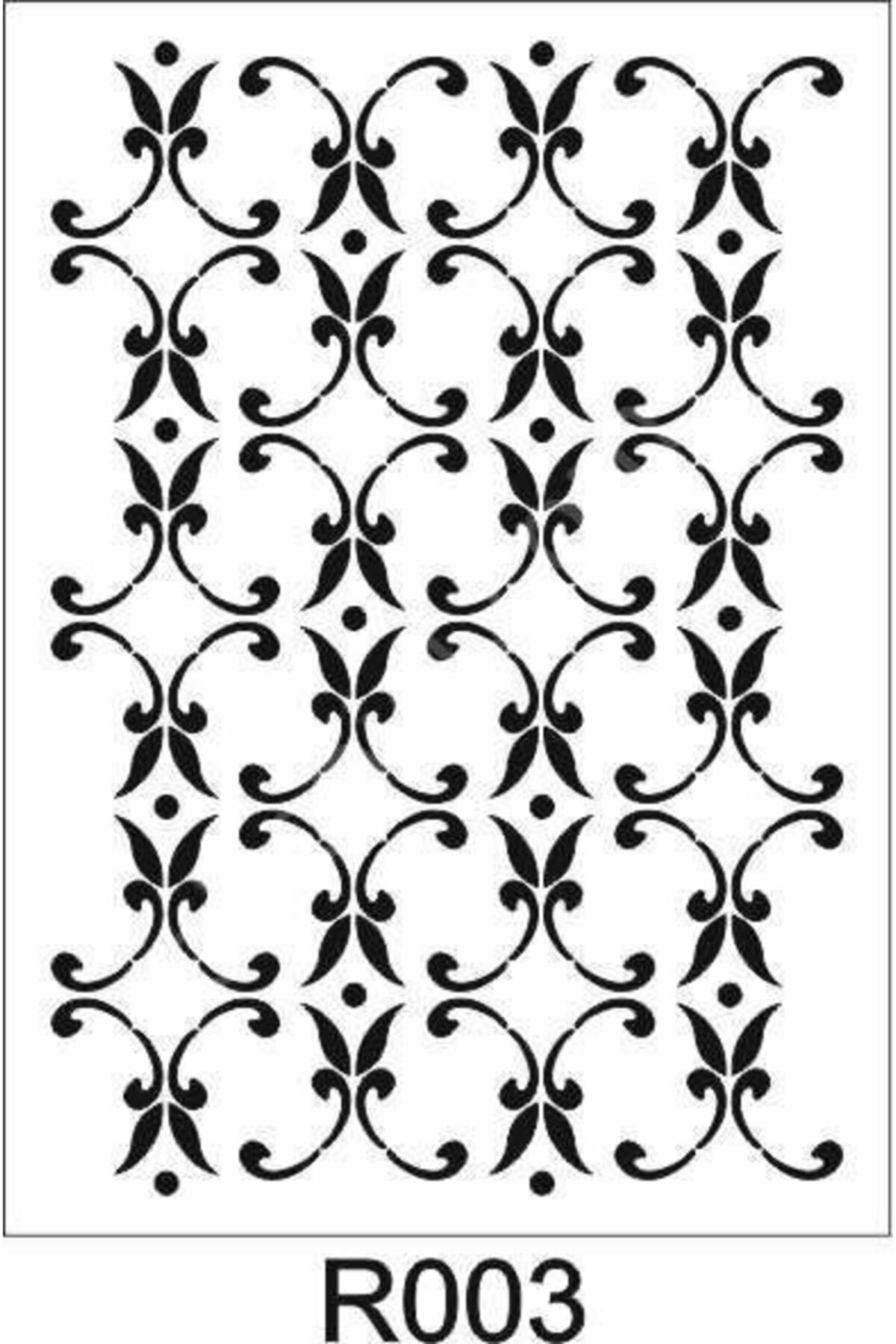 ehobici Ardışık Desen Stencil Şablon (21x30) R-003