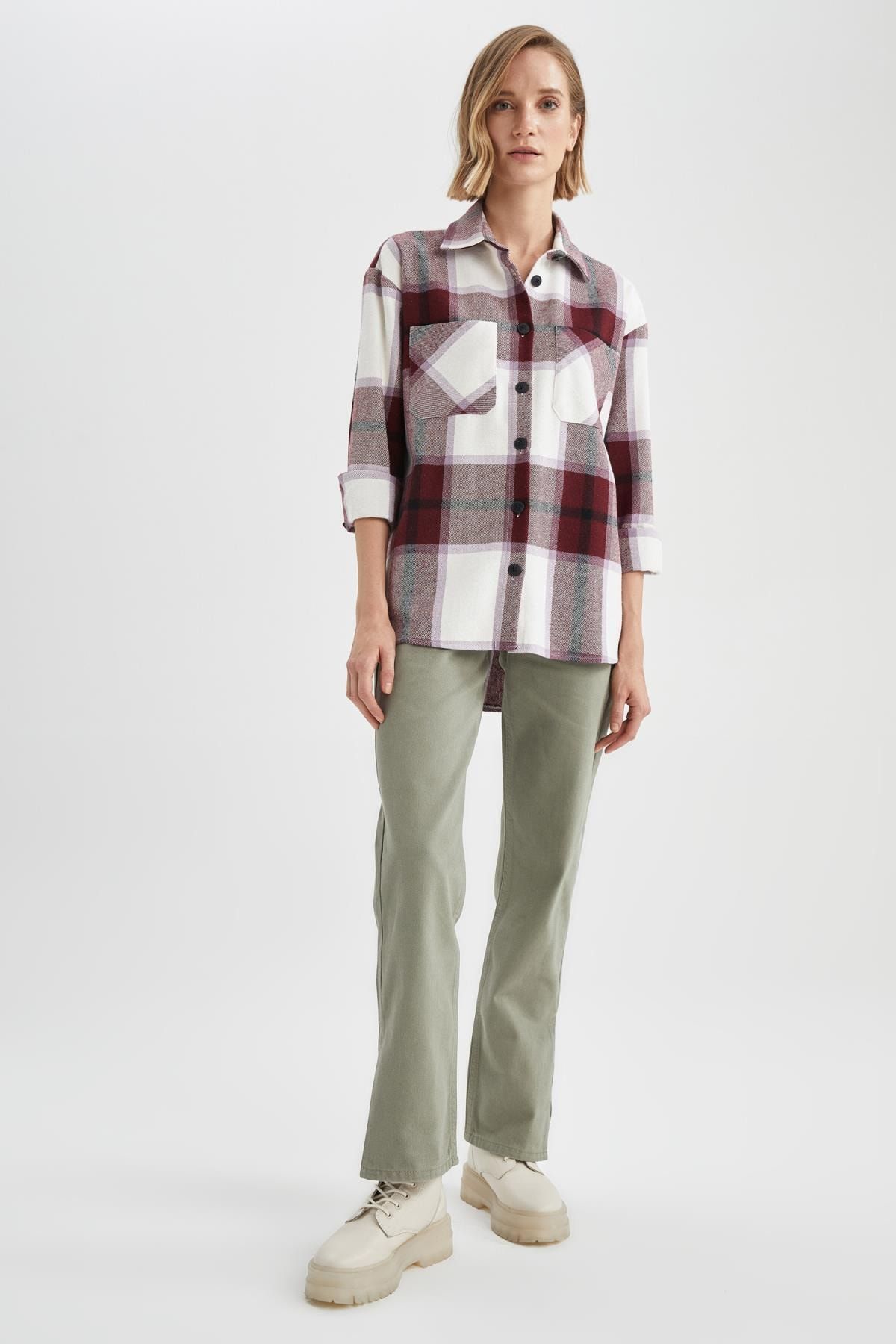 DeFacto Straight Fit Yüksek Bel Pantolon