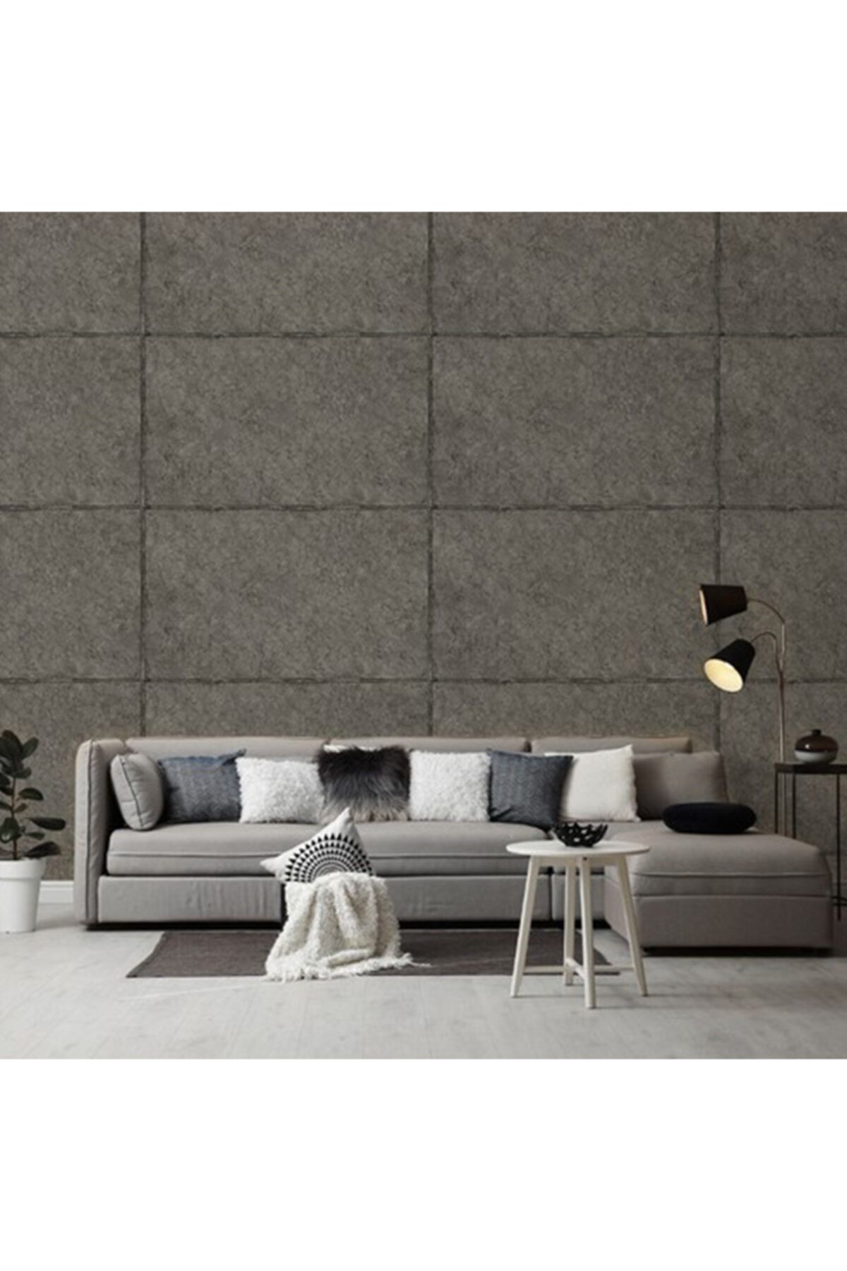 İnci Concept Adawall Octagon 1214-3 Beton Sıva Görünümlüduvar Kağıdı 10 M²