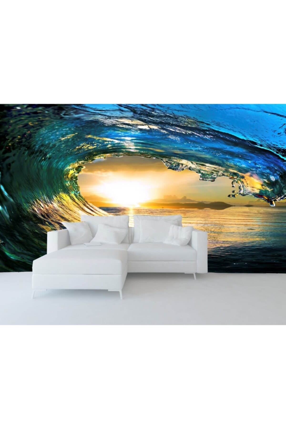 umut gergi tavan Deniz Ve Gün Batımı Duvar Kağıdı Tek Parça