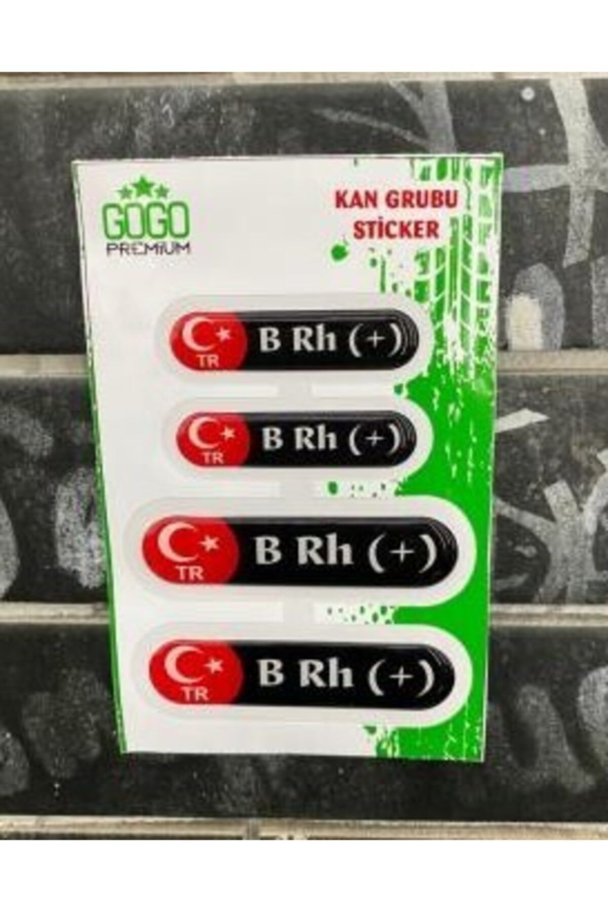 Gogo Kan Grubu Iı B Rh(+) Siyah Dörtlü Damla Etiket