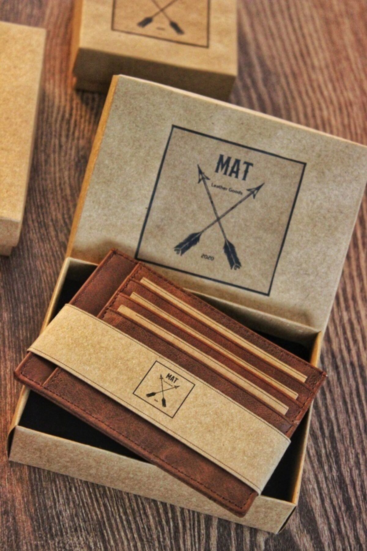 matleather Gerçek Deri Kartlık 8+1 Kahverengi