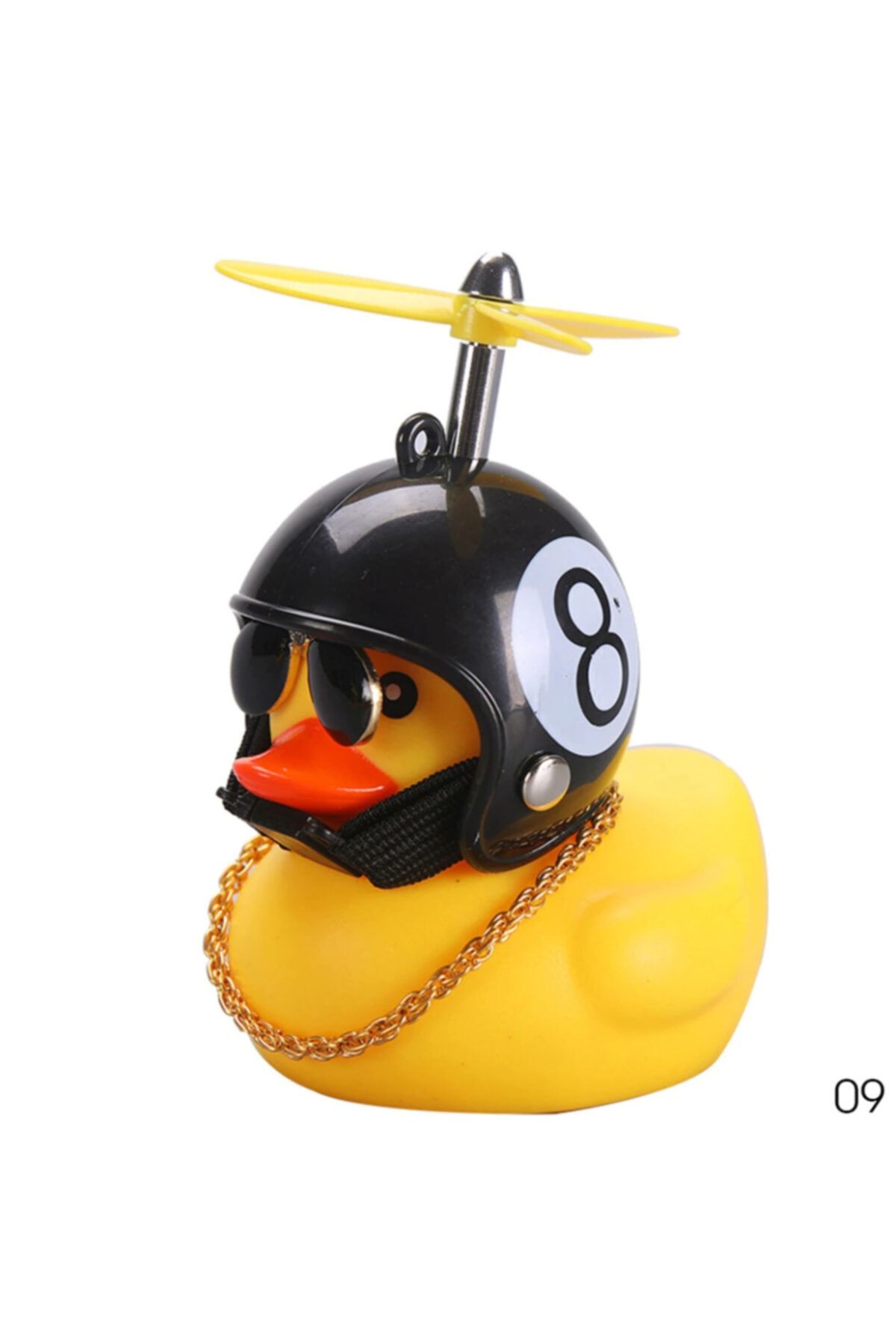 Sticker World Kasklı Ördek Araç Göğüs Torpido Süsü Siyah 8 Kask