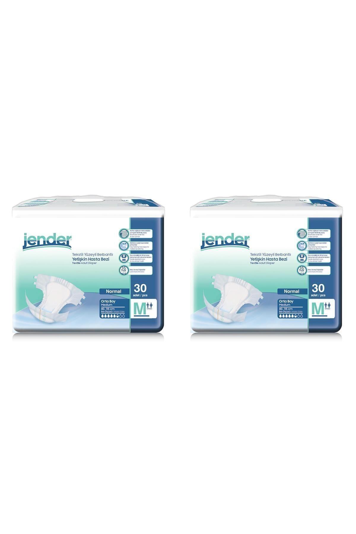 JENDER Emici Bel Bantlı Yetişkin Hasta Bezi Medium 30 Adet × 2